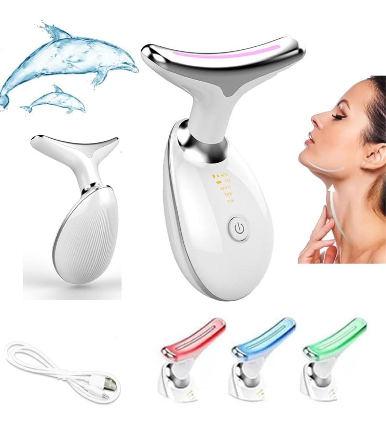 Neck Face Beauty Deviceevice Skin Care Facial Massager 3 in 1 Portable Face Massager for Skin Care Micro-Glow Facial Micro Glow Face Sculptor Micro Glow Facial Machine White - Buy Online on GoSupps.com