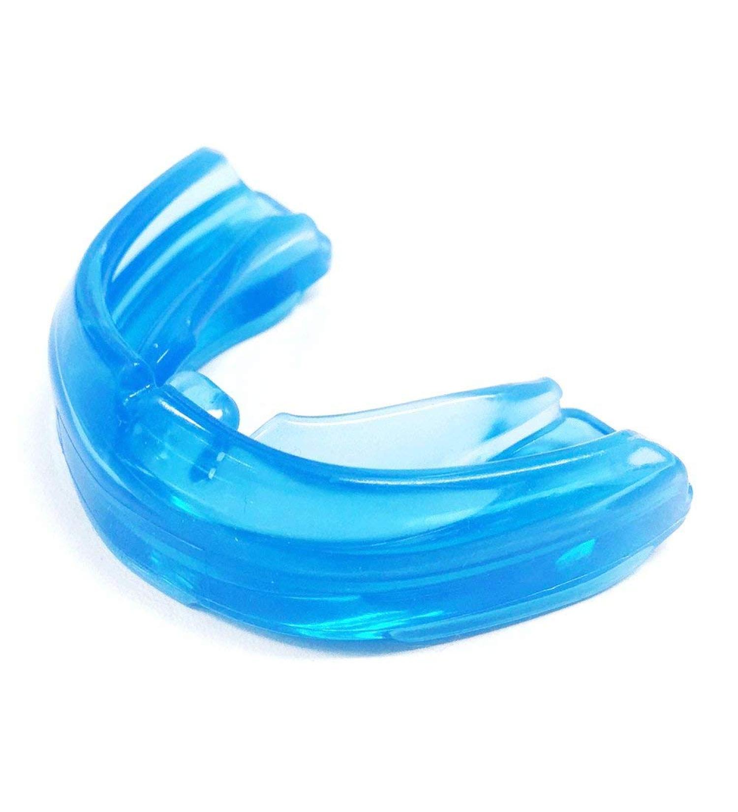 Shock Doctor Mouthguard for Braces - Medical Silicone - MMA Hockey & Martial Arts - Kids & Adults - Blue Double & Single Protection - Buy Online on GoSupps.com