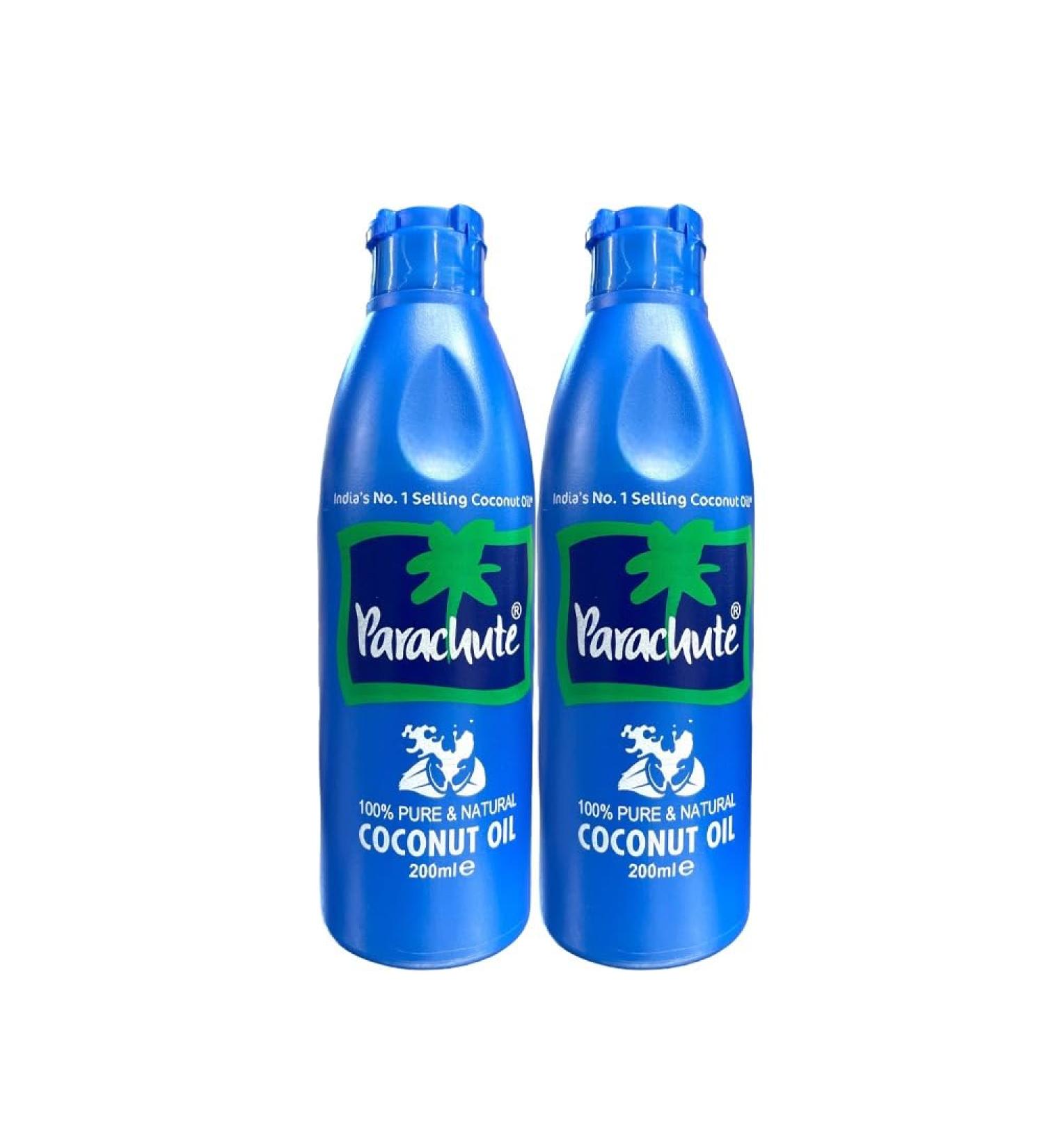Parachute | Cocount Oil 200ml | 100% Pure and Natural | Non-refined | Ideal for Hair Mosturiser | Indian Origin | Pack Of 2 - Buy Online on GoSupps.com