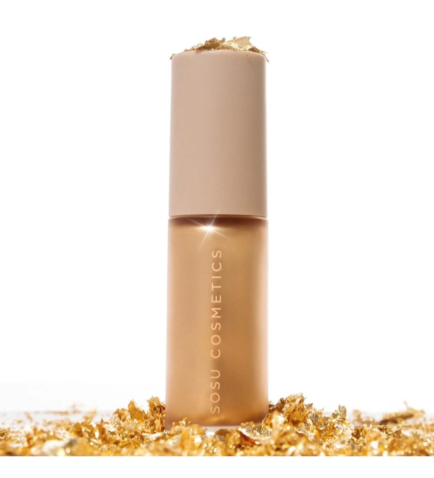 SOSU Cosmetics Liquid Highlighter Golden Hour Satin Finish with Licorice Extract and Vitamin E Vegan - Buy Online on GoSupps.com