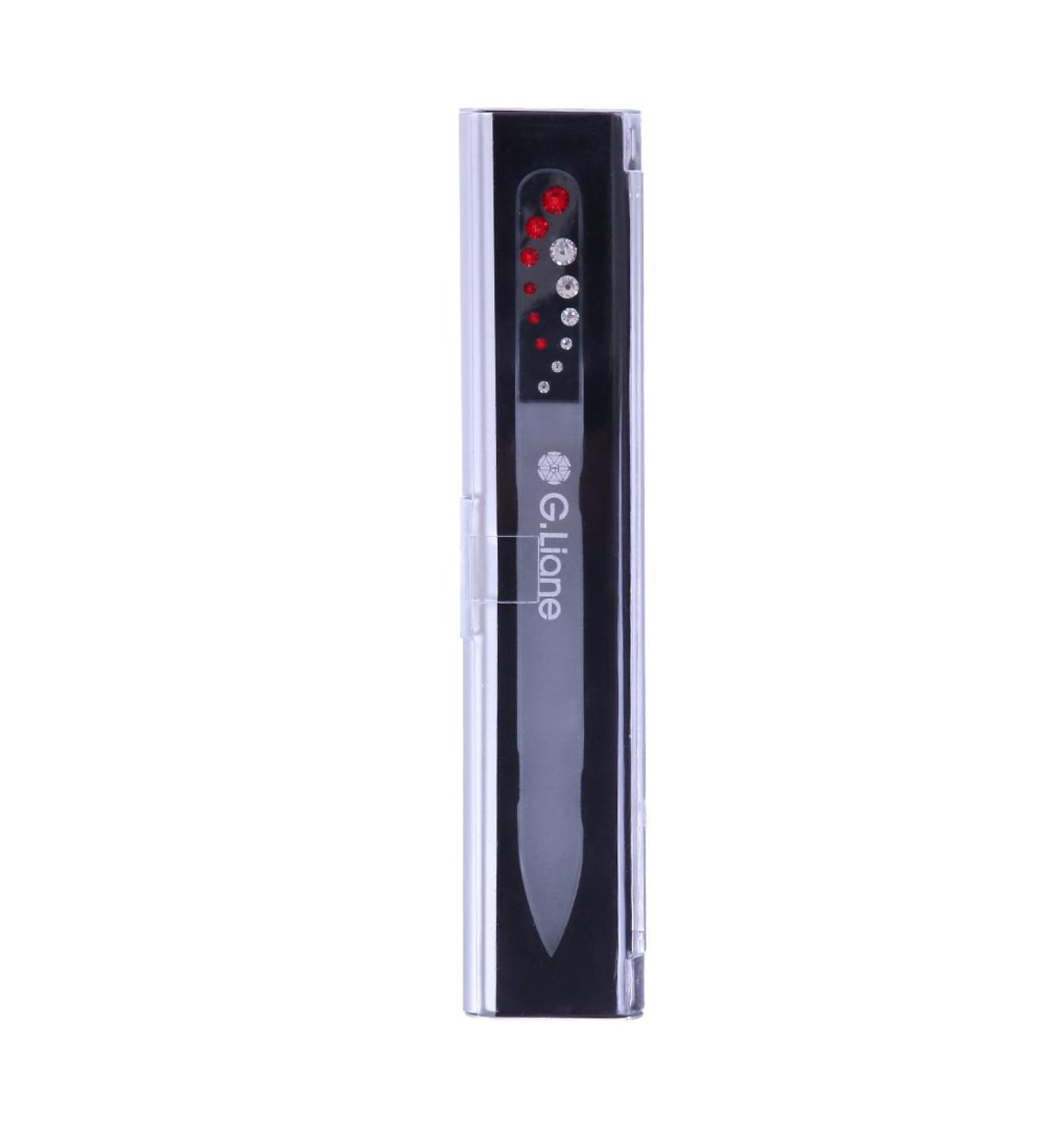 G.Liane Glass Nail File with Genuine Qualified Crystals Professional Crystal Fingernail Files in Aluminum Case Perfect Manicure Set for Women Men Kids Nail Care Gift Set (Red Yinyang) - Buy Online on GoSupps.com