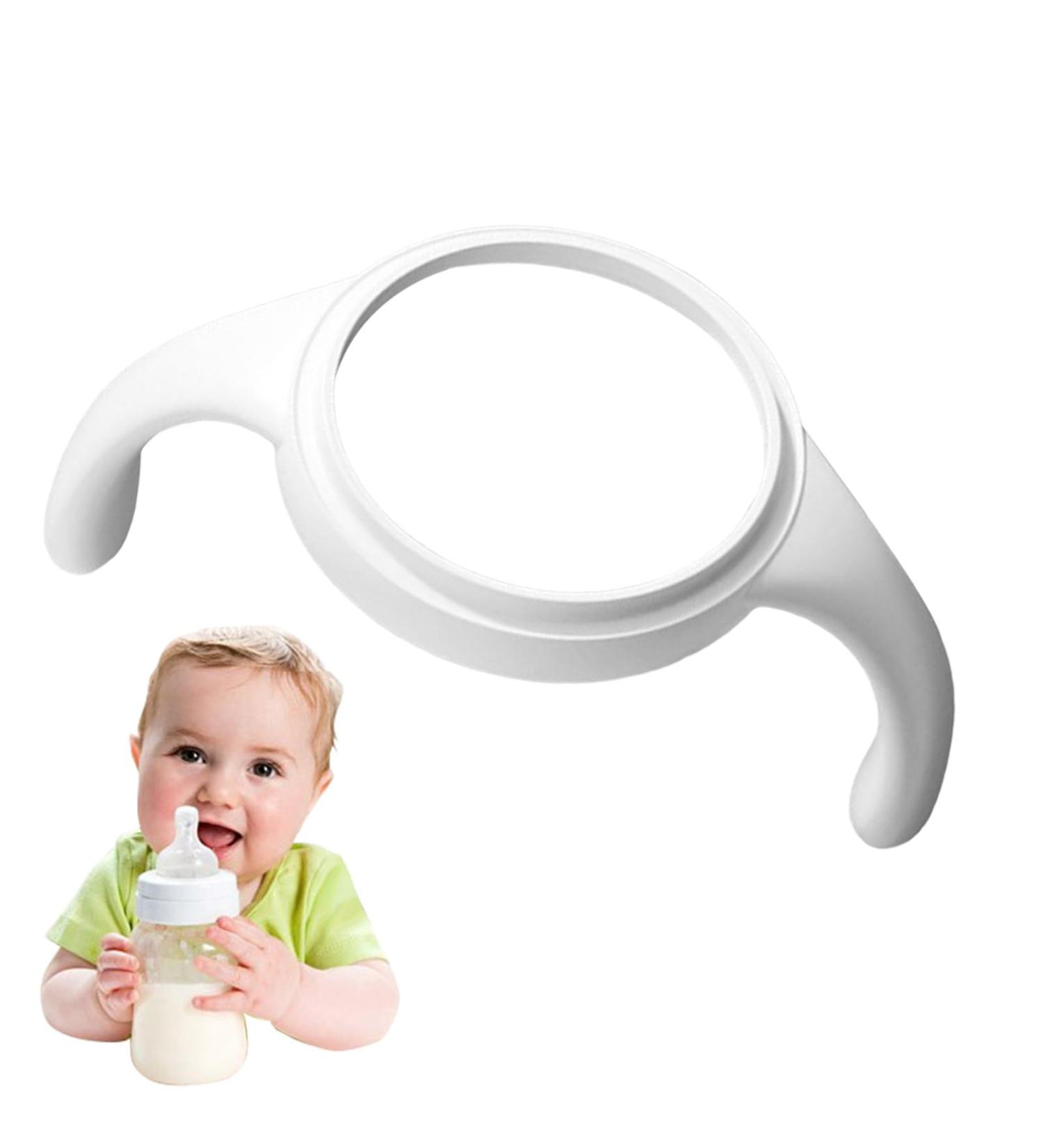 Buy Honhoha White Silicone Baby Bottle Holder | Universal Handles for Wide Neck & Glass Bottles | Safe & Durable - Buy Online on GoSupps.com