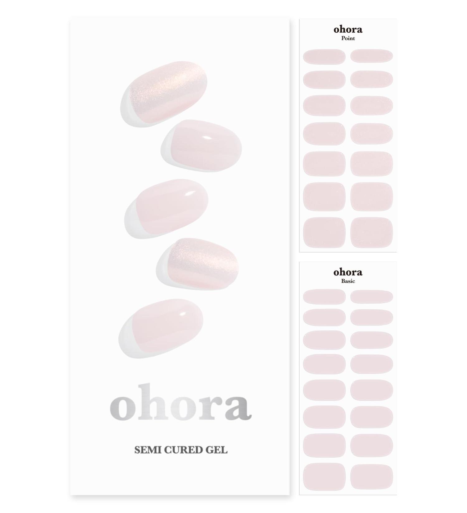 ohora N Glazed Peach Semi Cured Gel Nail Strips - Salon-Quality, Long Lasting, Easy to Apply & Remove - Buy Online on GoSupps.com