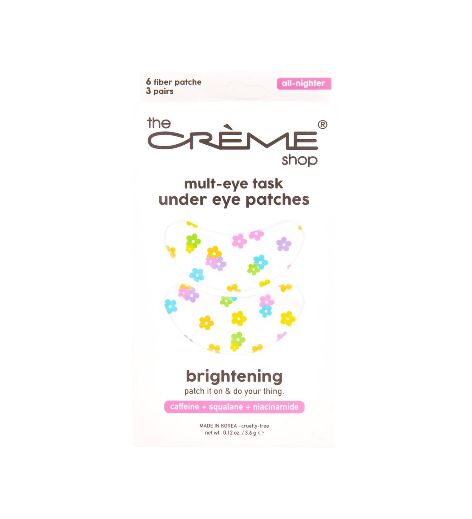 The Cr me Shop Mult-Eye Task Under Eye Patches | Under Eye Patches for Dark Circles | Korean Skin Care | Vitamin C Hyaluronic Acid Strawberry - All-Nighter (3 Pack)