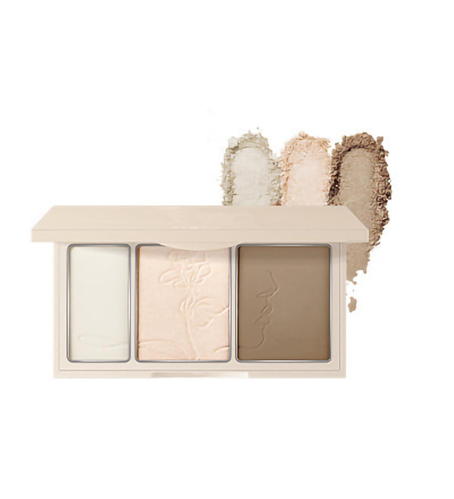 Three color facelift plate facial powder blusher contour decoration three-dimensional matte three color facelift powder (01 1pcs) - Buy Online on GoSupps.com