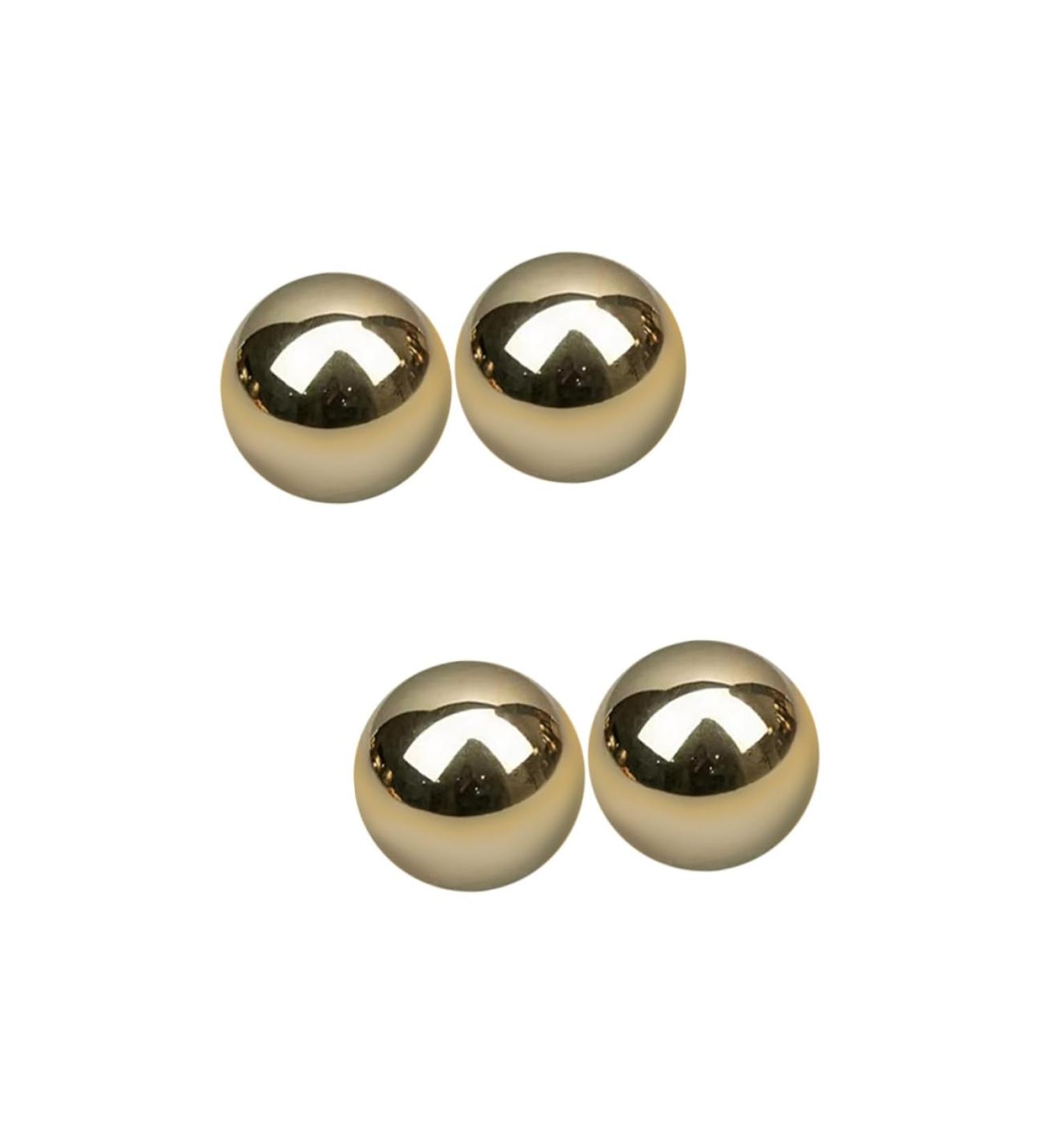 Frcolor Brass Gymnastics Balls - Portable Handballs for Massage & Fitness | Set of 4 Handwritten Solid Metal Exercise Balls - Buy Online on GoSupps.com