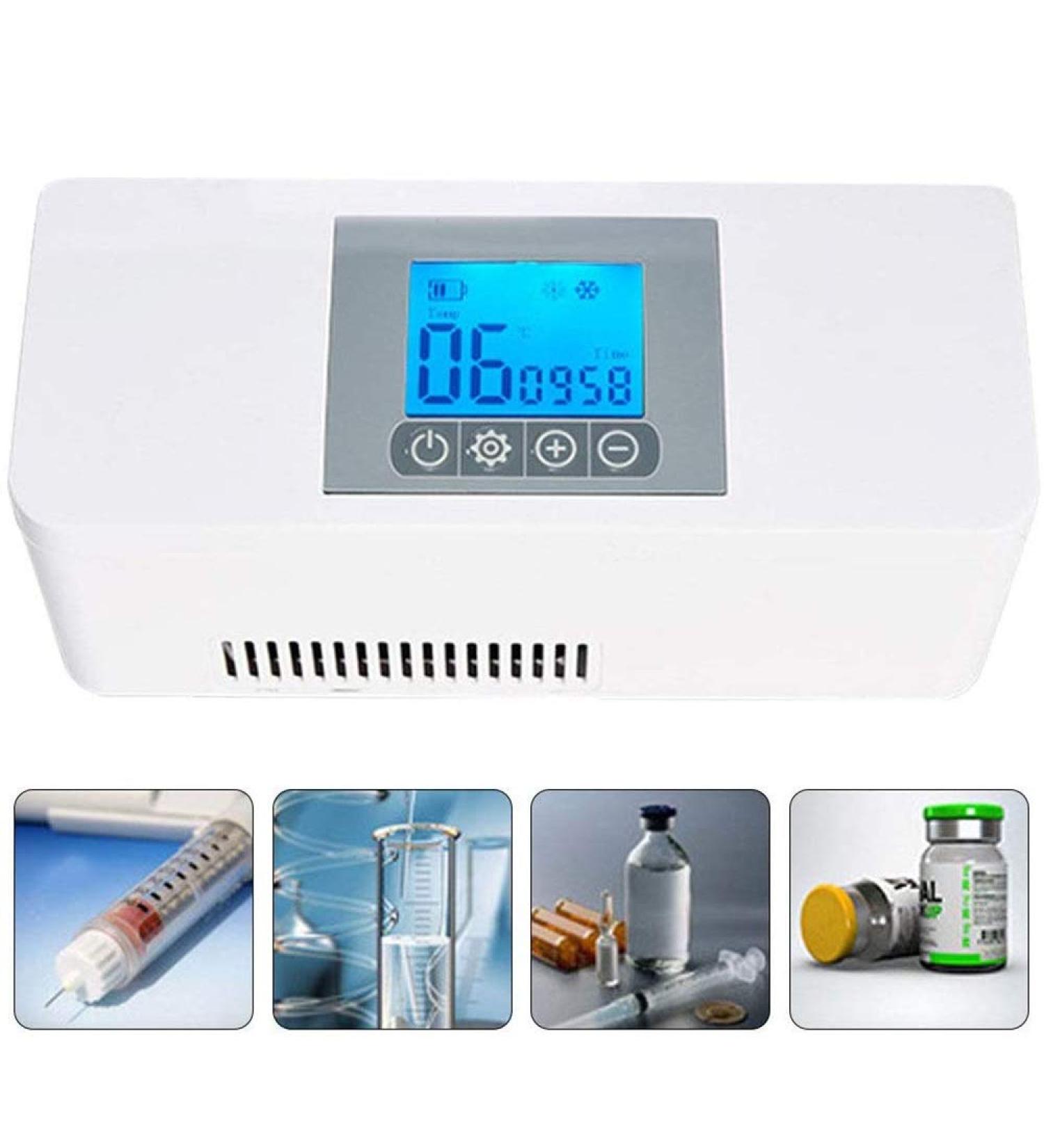 Insulin Cooler Mini Fridge Portable Fridge Cooler Interferon Vaccine Eye Drops for Cold Storage Suitable for Car/Travel/Aircraft - Buy Online on GoSupps.com