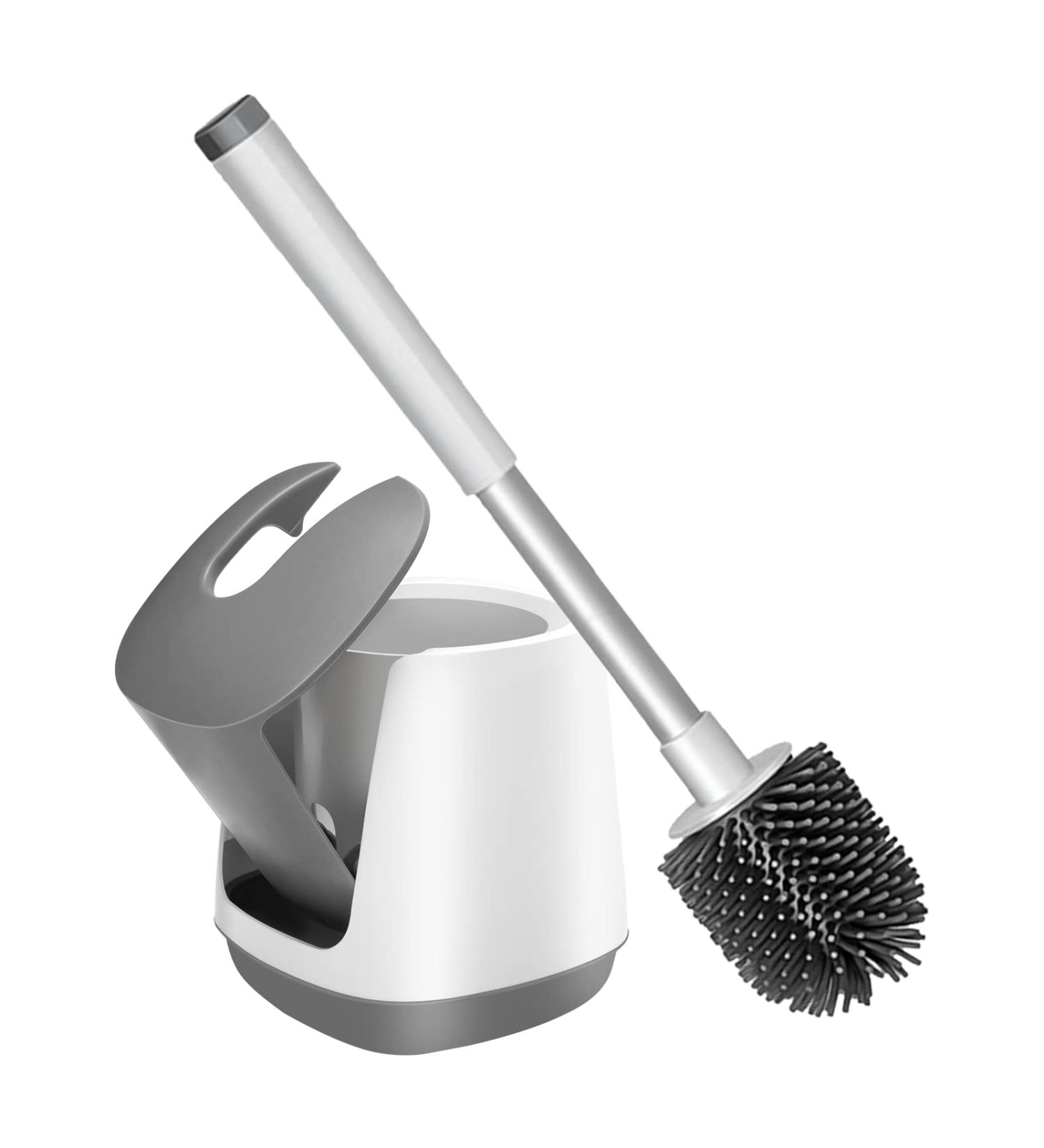SetSail Silicone Toilet Brush with Holder - Ventilated Cleaner for Bathroom Scrubber Cleaning - Buy Online on GoSupps.com