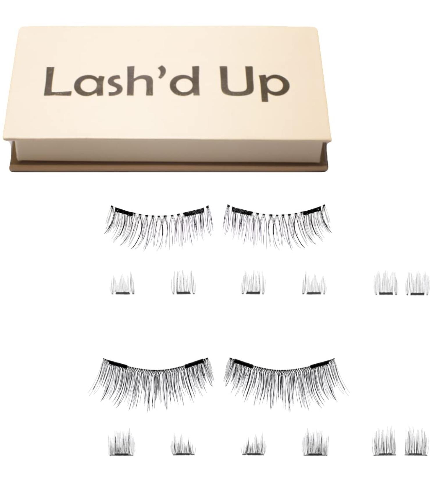 Shop Lash d Up: Dual Magnetic Eyelashes Set - Natural Look No Liner Needed 2 Pairs with Anchors Complete Kit for Effortless Glam - Buy Online on GoSupps.com