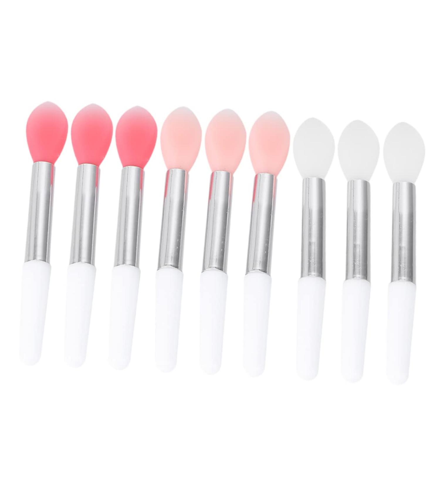 Buy MAGICALULU 9pcs Silicone Lip & Eyeshadow Brush Set | Soft Makeup Applicators for Lipgloss & Cosmetics - Bulk Silicone Brushes for Flawless Application - Buy Online on GoSupps.com