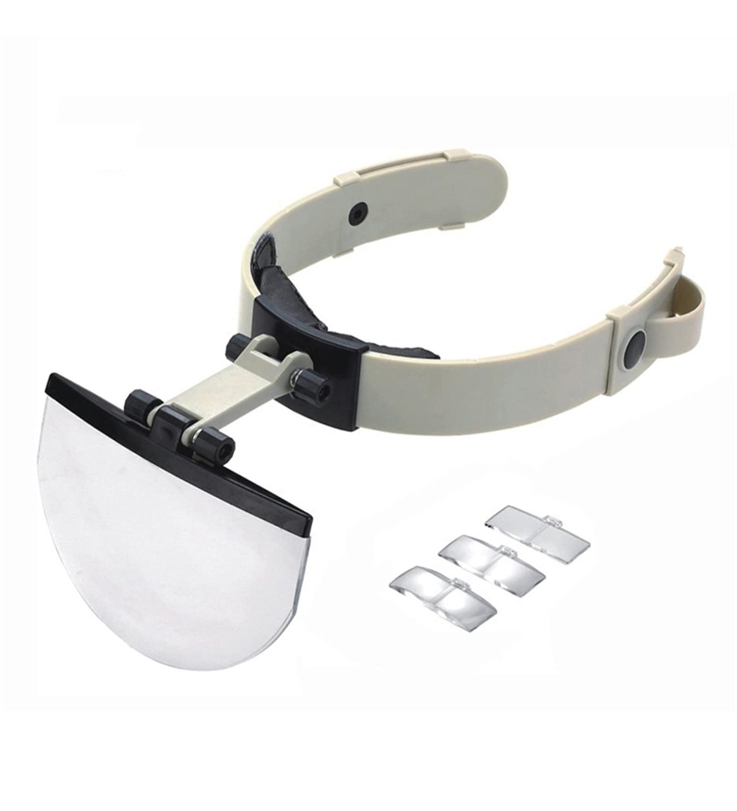 Lightweight Magnifying Glass Lens Angle Can Be Adjusted with 4 Kinds of Magnification Lens Head-Mounted Reading Reading Book Reading Newspaper Magnifying Glass Lofty Ambition - Buy Online on GoSupps.com