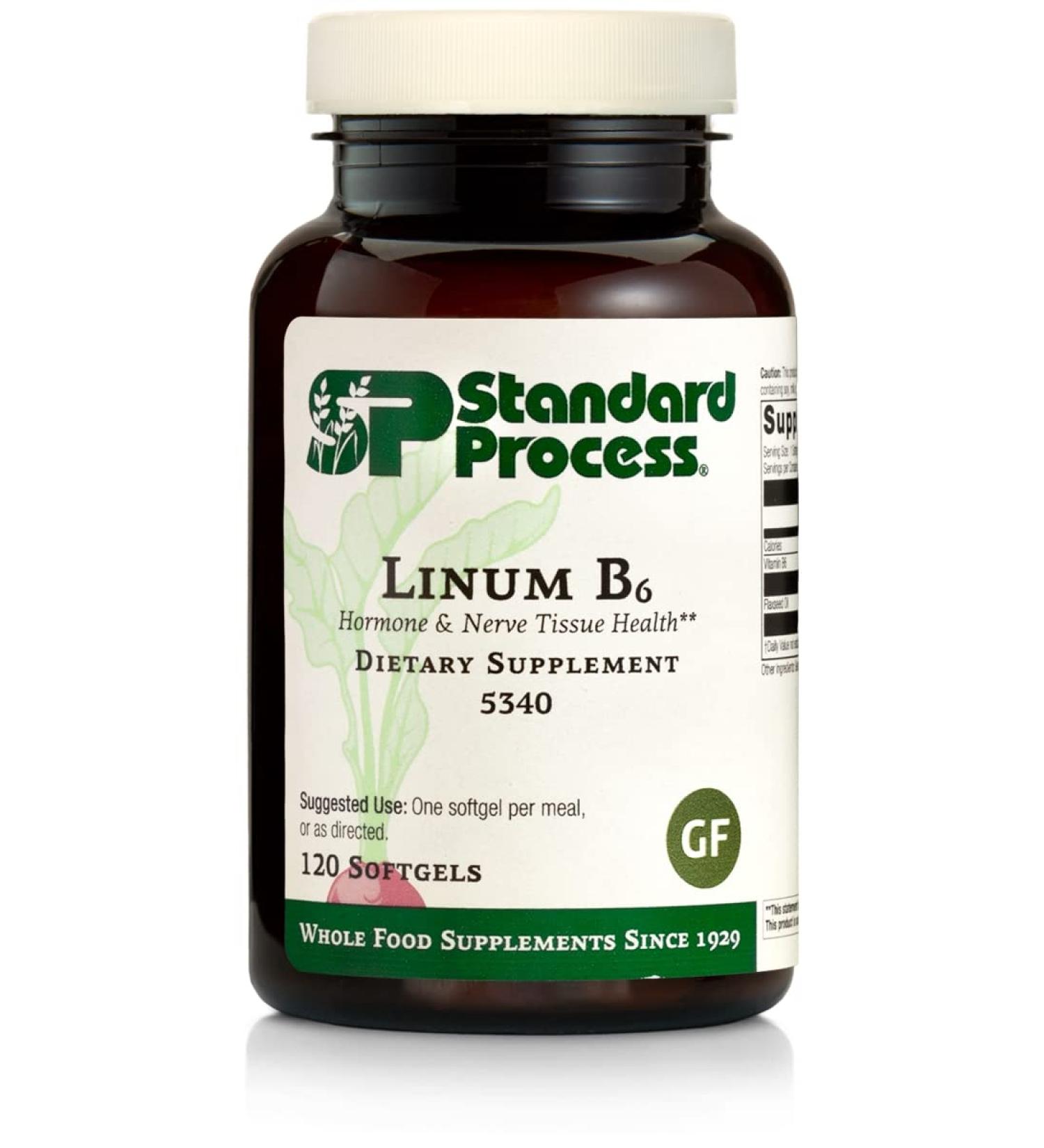 Standard Process Linum B6 - Hormone & Brain Health Support - 120 Softgels - Buy Online on GoSupps.com