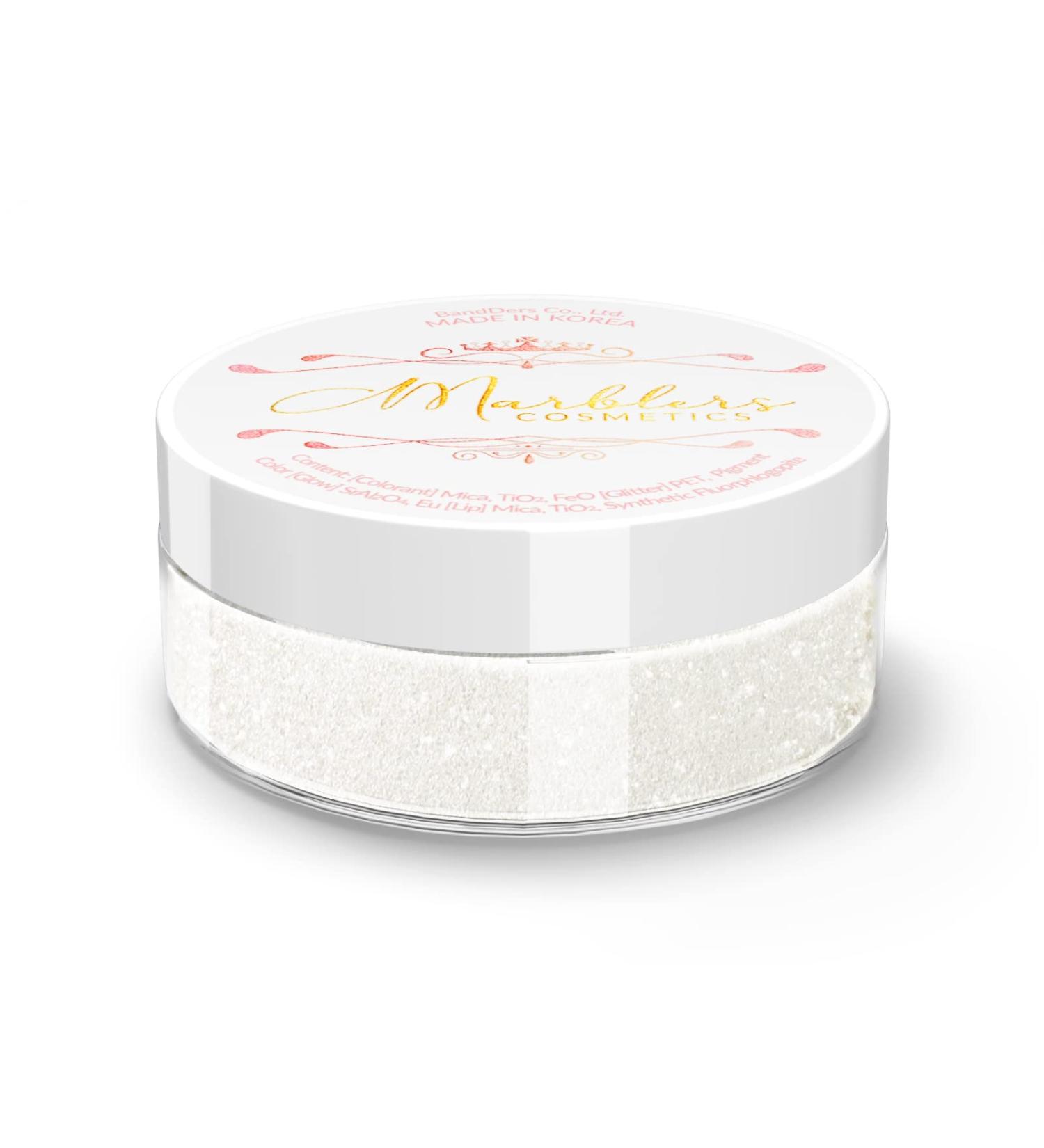 MARBLERS Glittery Mica Powder Snow Prism 0.14oz (4g) | Vegan & Cruelty-Free | Eyeshadow Nail Polish Makeup | Festival & Party Glitter - Buy Online on GoSupps.com