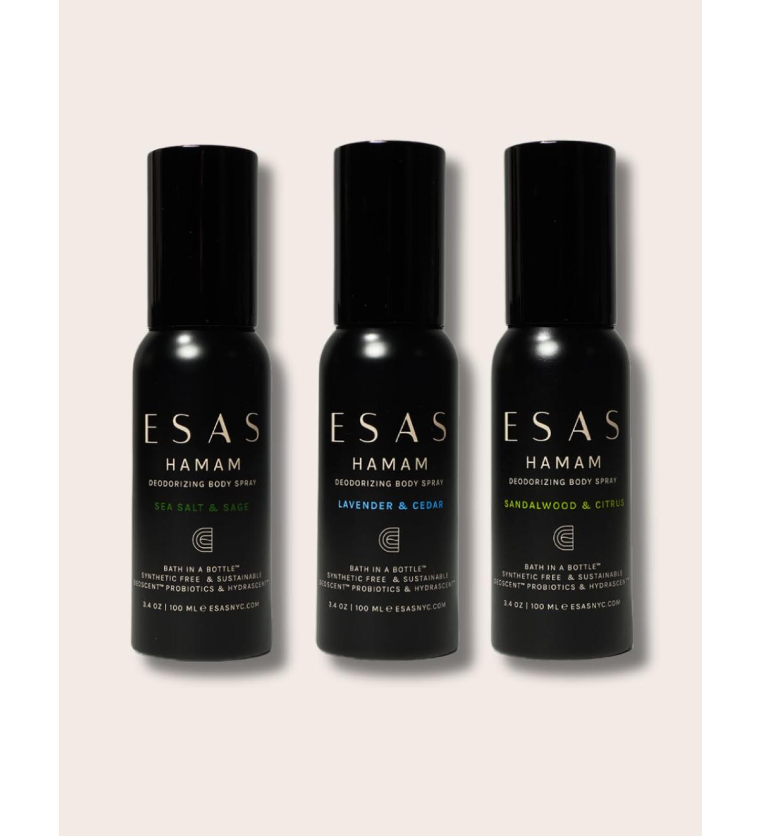 ESAS Hamam Organic Deodorant Body Spray 3.4 oz (Fresh & Floral)