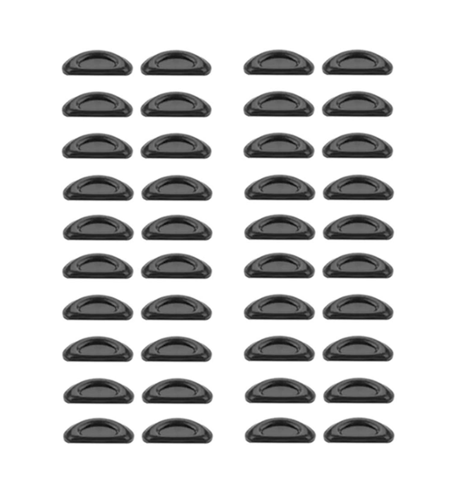 JIHUOO 20 Pairs Self-Adhesive Silicone Nose Pads for Glasses & Sunglasses - Black Eyeglass Comfort & Support - Buy Online on GoSupps.com