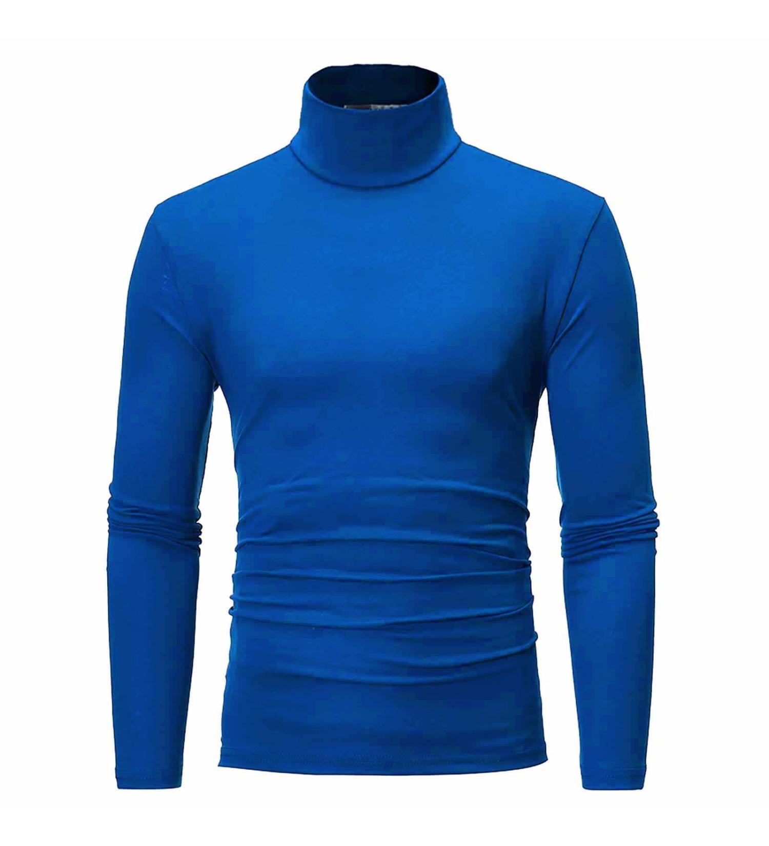 LIUEONG Men's Basic Turtleneck Long Sleeve T-Shirt Pack - Navy Large - Buy Online on GoSupps.com