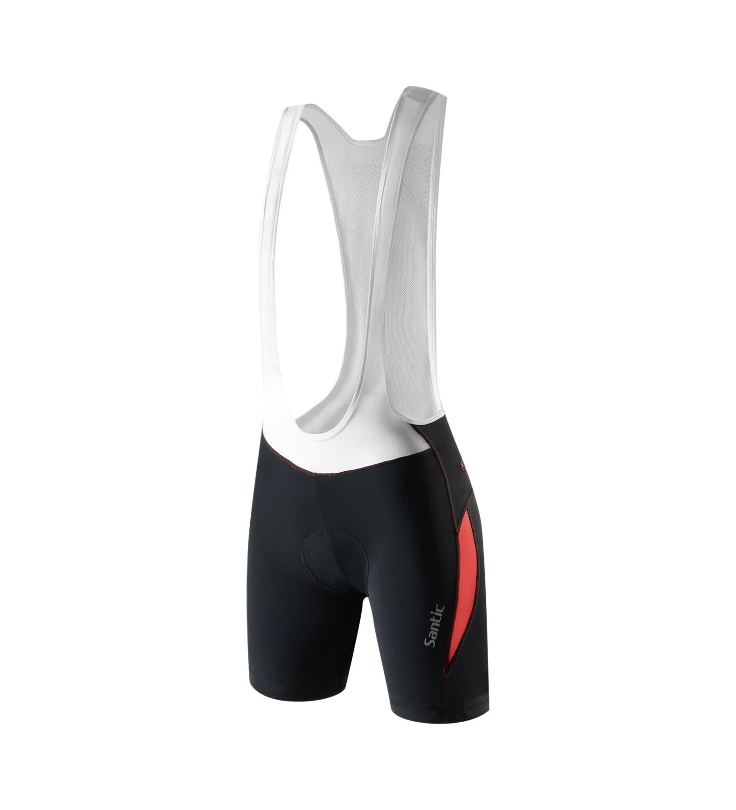 Santic Women s Long Cycling Bib Shorts with Straps & Pockets - Padded Bicycle Shorts in M Pink | International Shipping Available - Buy Online on GoSupps.com