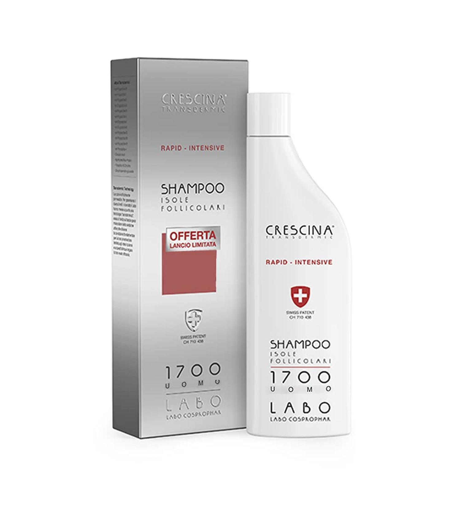Crescina Transdermic RAPID INTENSIVE Follicular Islands Shampoo for damaged hair 1700 men 150 ml