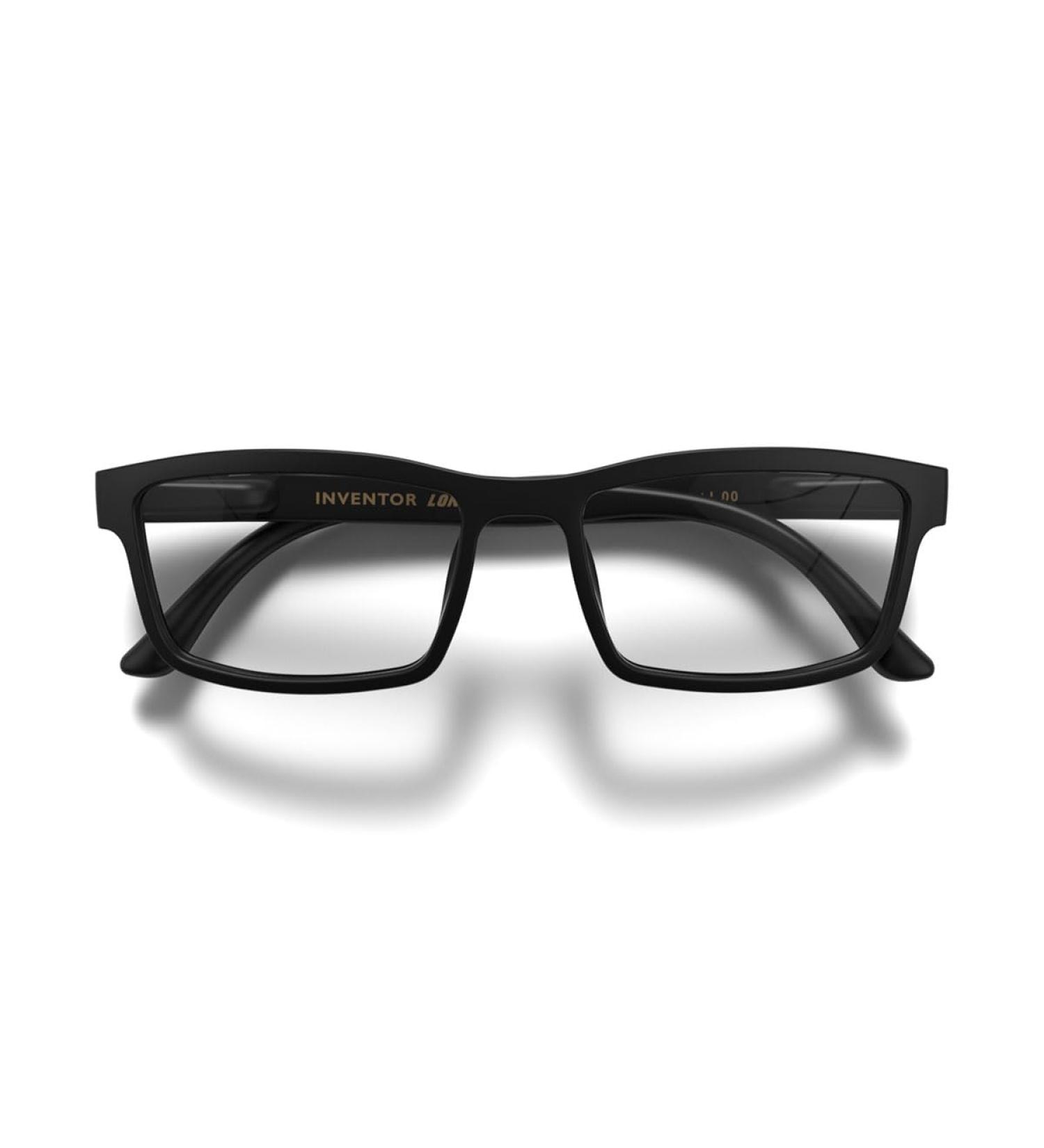 Buy Stylish London Mole Glasses | Unisex Rectangular Reading Glasses with Feder Hinges | Eco-Friendly Recycled Matt Black 1.5x - Buy Online on GoSupps.com