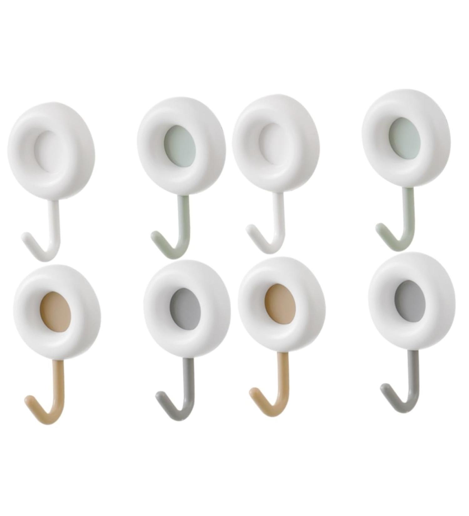 Alipis 8 Pcs No Punching Hook Heavy Duty Hook Towel Hanger Hooks Punch Hook Wall Hanging Coat Hook 7X4.4CMx2pcs Assorted Colorx2pcs - Buy Online on GoSupps.com