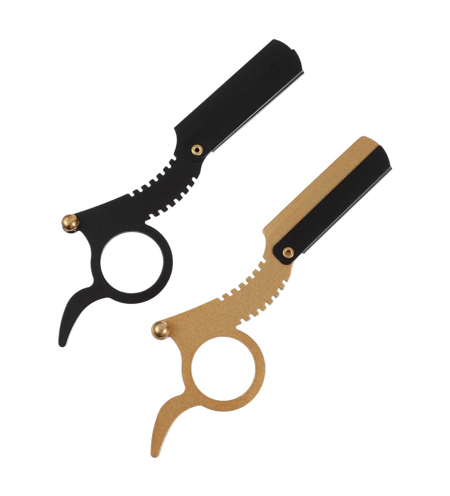 Minkissy 2-Stage Manual Beard Trimmer | Ergonomic Stainless Steel Hairdressing Tool - Double Ring Shaving Barbershop Quality - Buy Online on GoSupps.com