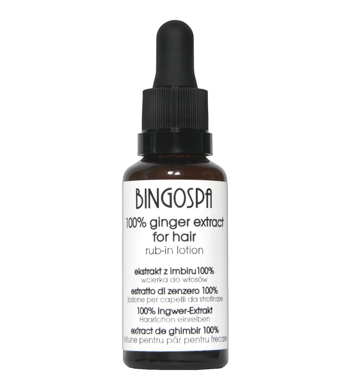 Ginger Extract 100% Hair Lotion Rub 30ml - BINGOSPA | Revitalize Hair & Promote Growth - International Shipping Available - Buy Online on GoSupps.com