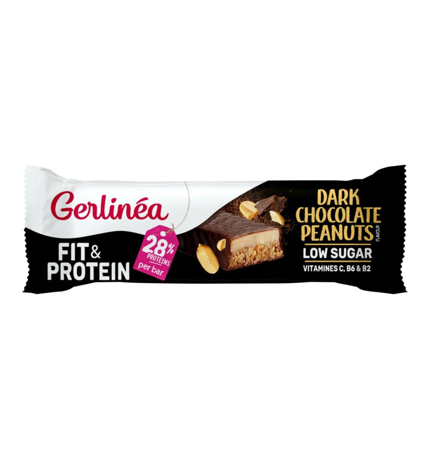 Gerlin a Gerlinea Fit & Protein Roll Dark Chocolate Peanuts 45g