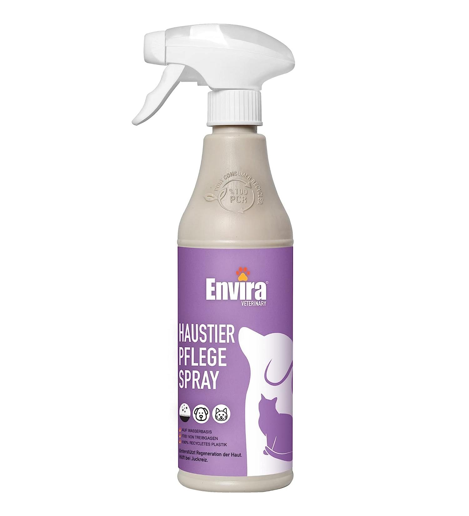 Envira Pet Care Spray for Dogs & Cats - Clean & Maintain Fur Support Wound Healing Relieve Itching - 500ml - Buy Online on GoSupps.com