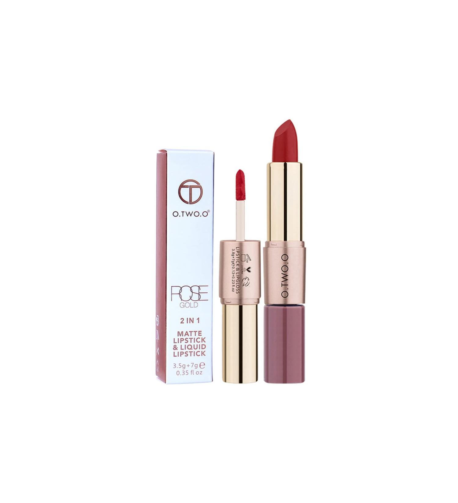 Nude Lipstick Matte Velvet Finish | Long-Lasting High Saturation 2-in-1 Non-Stick Lip Gloss | Perfect Gift for Women - Buy Online on GoSupps.com