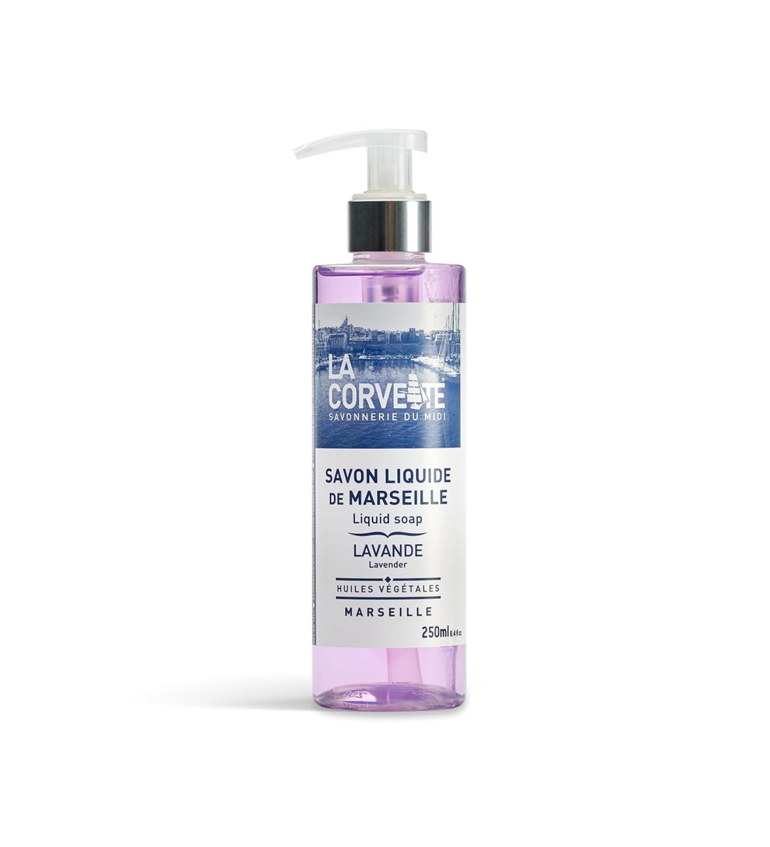 La Corvette Lavender Liquid Marseille Soap 250ml - Authentic French Soap for Gentle Cleansing | Buy Internationally - Buy Online on GoSupps.com