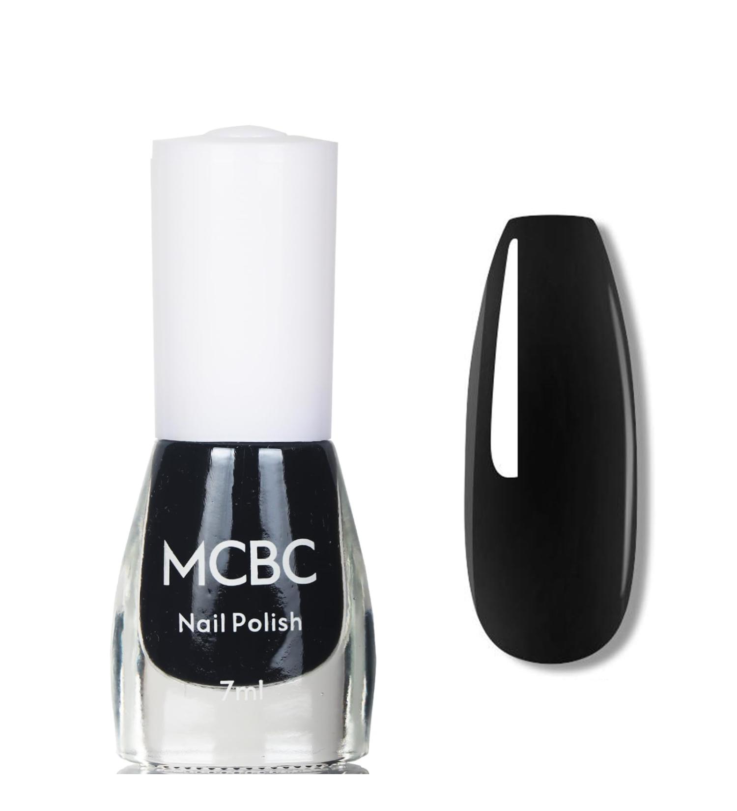 EONFAVE Black Nail Polish - Quick Dry Nail Varnish - Attract Looks Black Color Nail Polish - Peel Off Vegan Nail Polishes No Odor Formula Nail Polish - No Need Cured - Buy Online on GoSupps.com