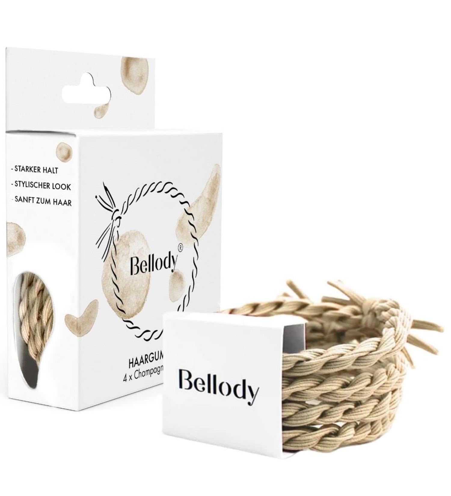 Bellody Original Hair Tie - Stylish Braided Women's Hair Accessories - Strong Hold (4-Pack - Champagne Beige) - Buy Online on GoSupps.com