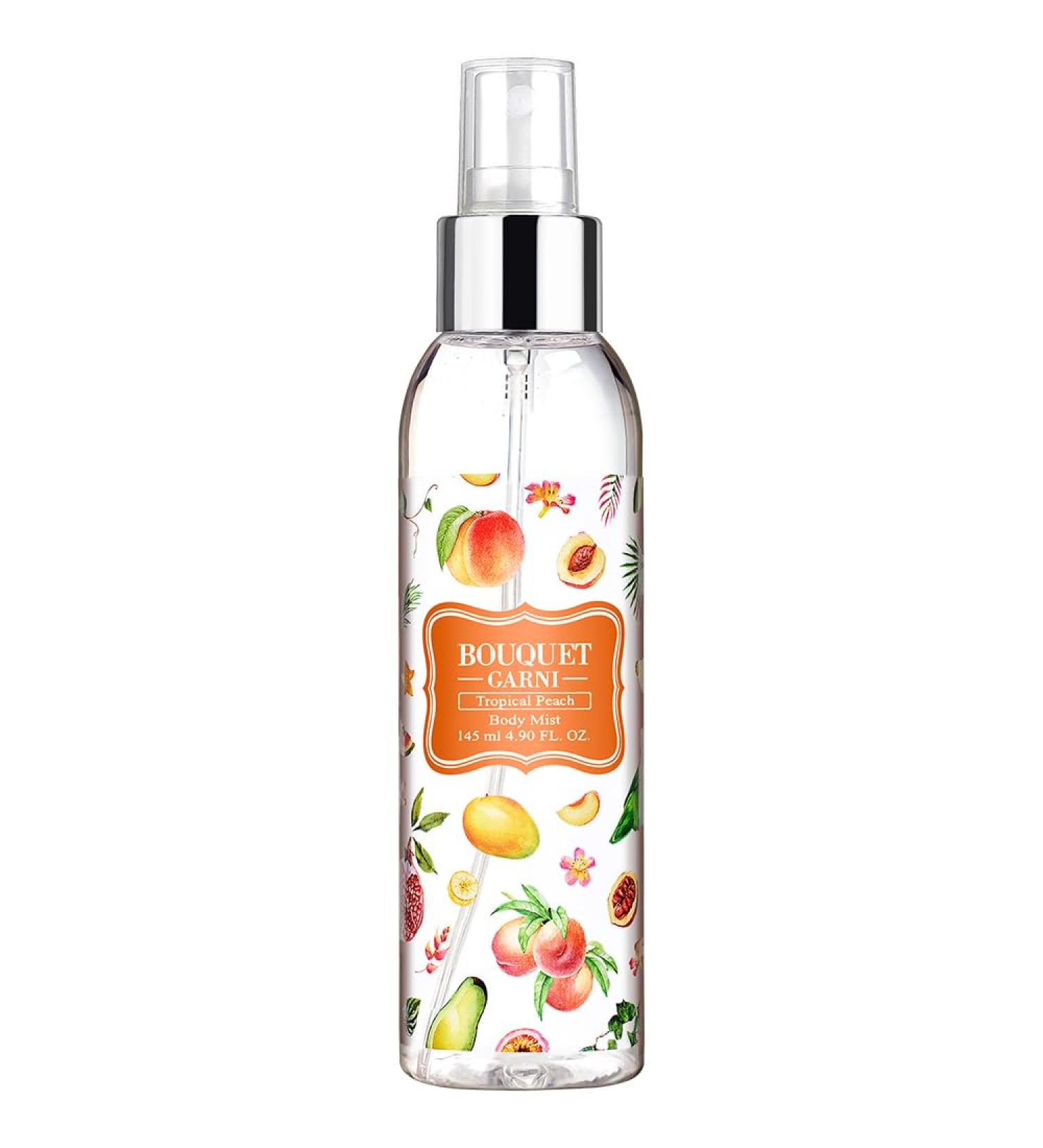Bouquet Garni Hair & Body Mist Tropical Peach Fragrance - Long-lasting Moisture & Fragrance Mist for Women Low Irritation (Containing Vitamin E Citrus Acid) - 4.9 oz - Buy Online on GoSupps.com