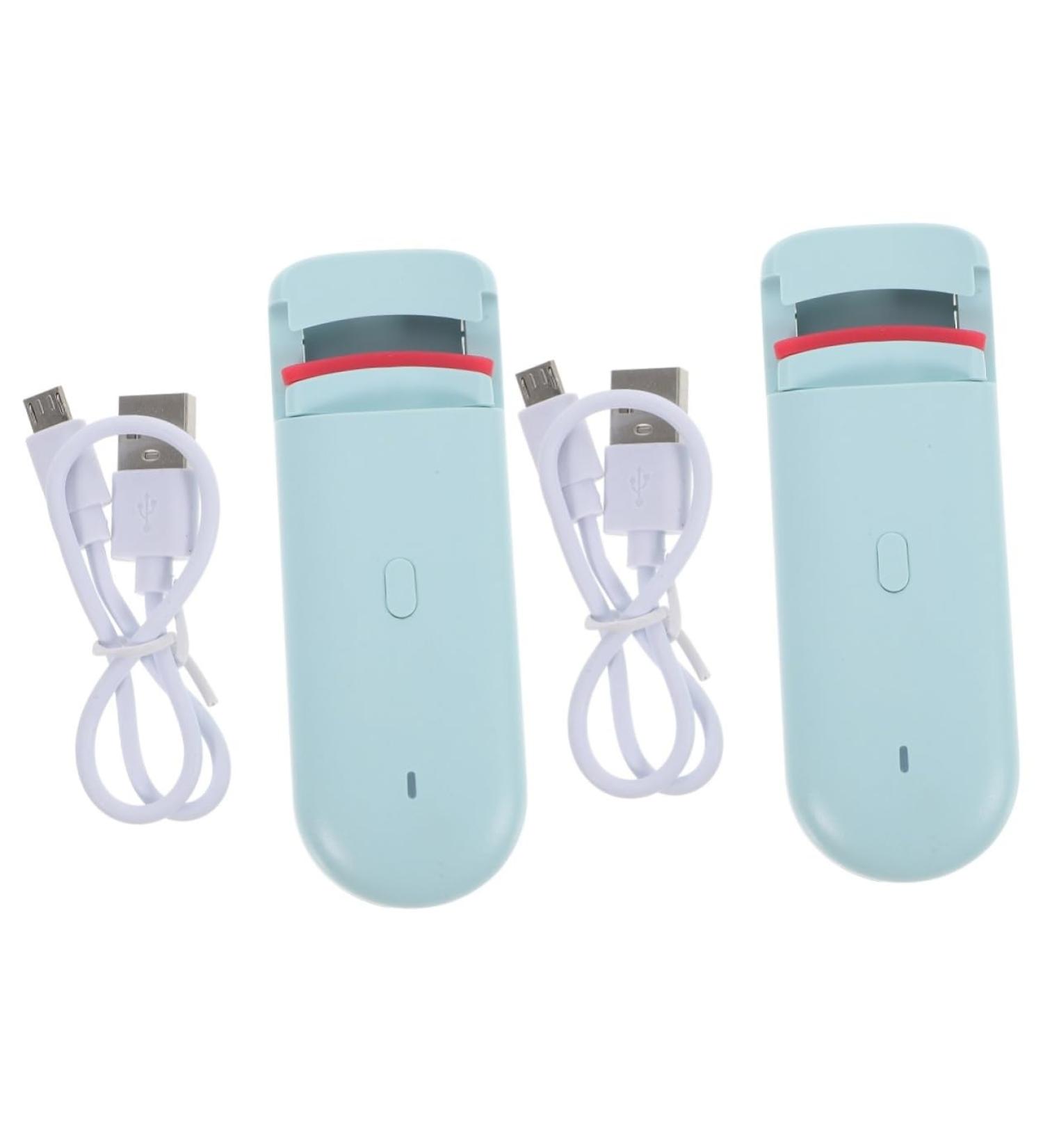 FOMIYES 2pcs Electric Eyelash Curler Set - Rechargeable Handheld Heating Curlers with Comb & Mascara Brush for Perfect Lashes - Portable Eyelash Curling Accessories - Buy Online on GoSupps.com