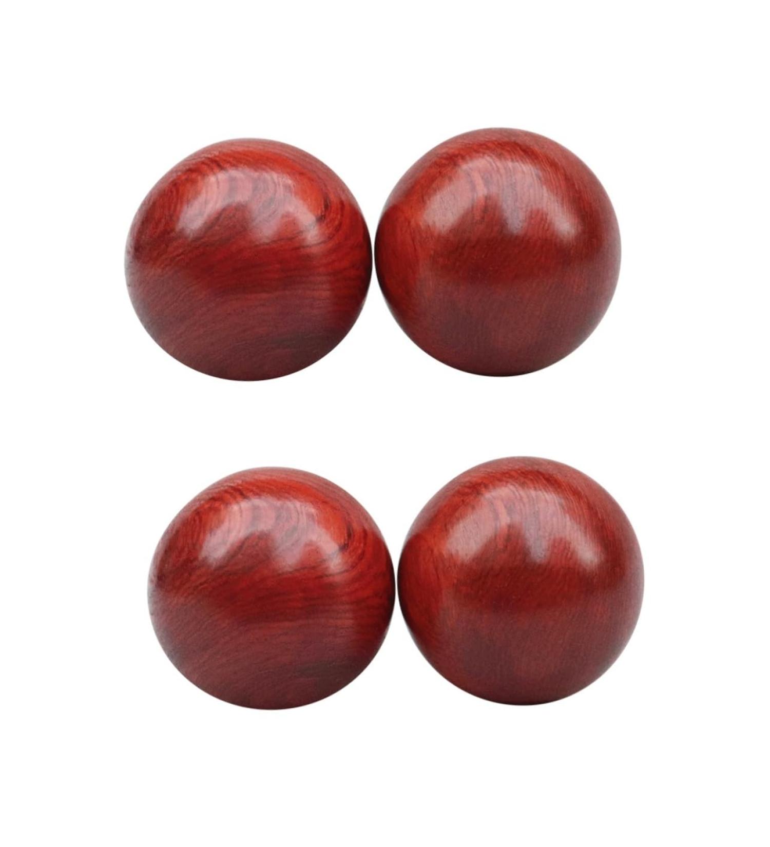 Buy Healvian 4-Piece Handmade Redwood Massage Balls | Stress Relief & Finger Exercise Tools | International Shipping Available - Buy Online on GoSupps.com