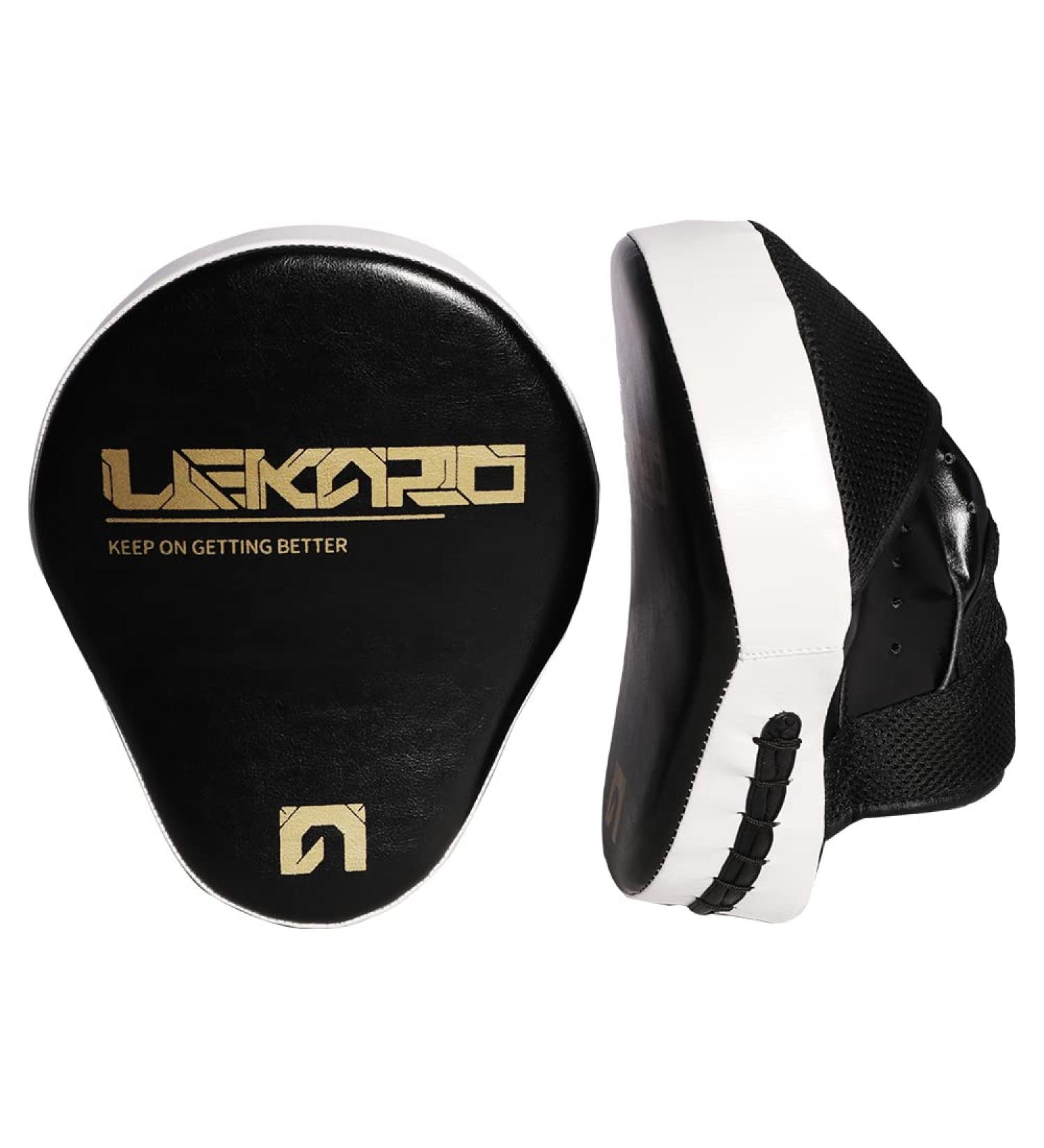 Curved Boxing Punching Mitts for MMA Muay Thai Training - Hand Targets for Sparring (Pair) - Buy Online on GoSupps.com