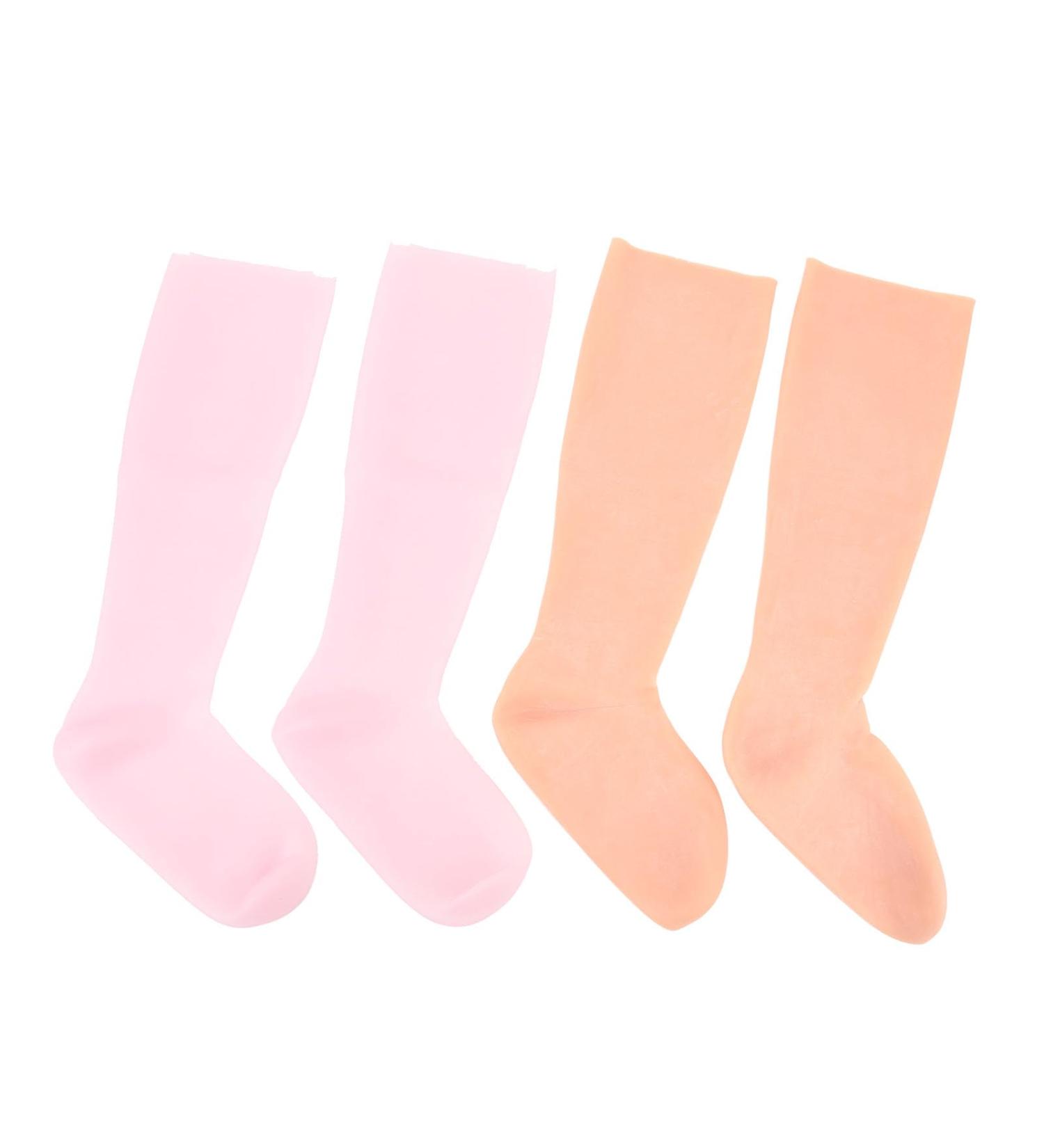Long Silicone Moisturizing Socks Elastic Foot Care Silicone Spa Pedicure Socks 2 Pairs for Cracked Feet - Buy Online on GoSupps.com