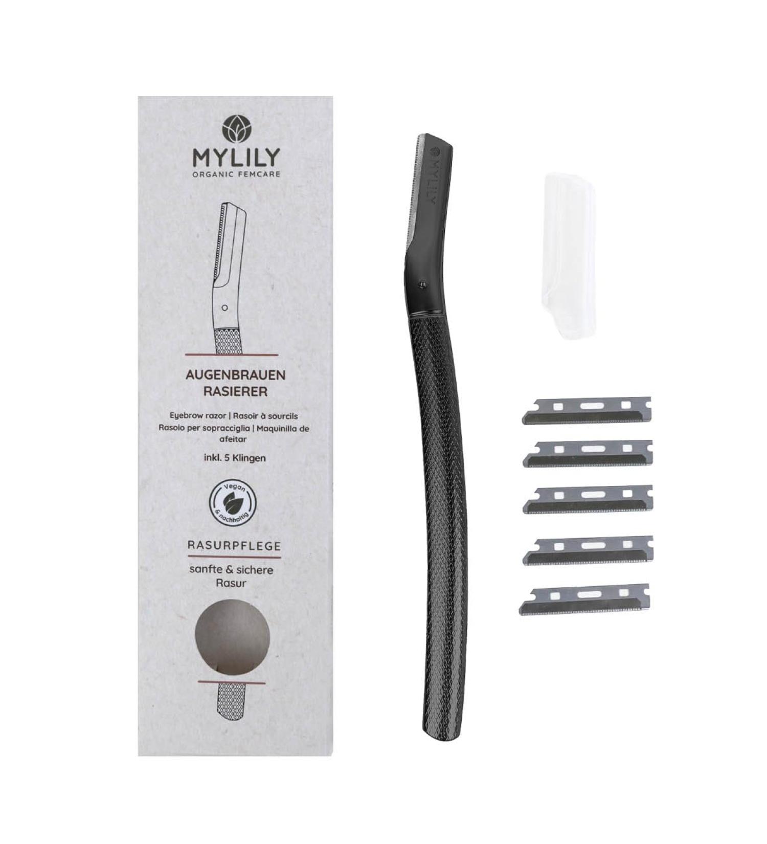 Mylily Metallic Black Eyebrow Razor for Women | Facial & Dermaplaning Razor | Precision Eyebrow Knife for Smooth Skin - Buy Online on GoSupps.com