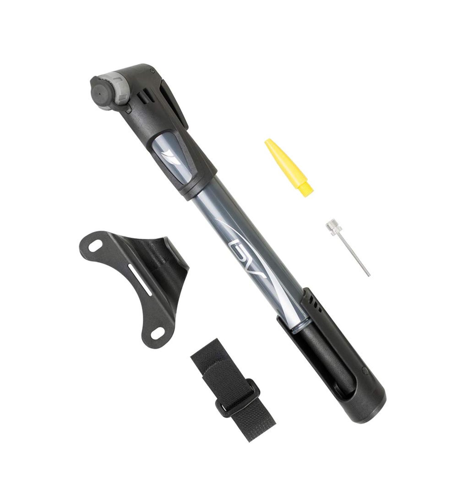 BV Mini Bike Pump - Portable 120 PSI High Pressure Air Ball Inflator with Needles - Fits Presta & Schrader Valves - Buy Online on GoSupps.com