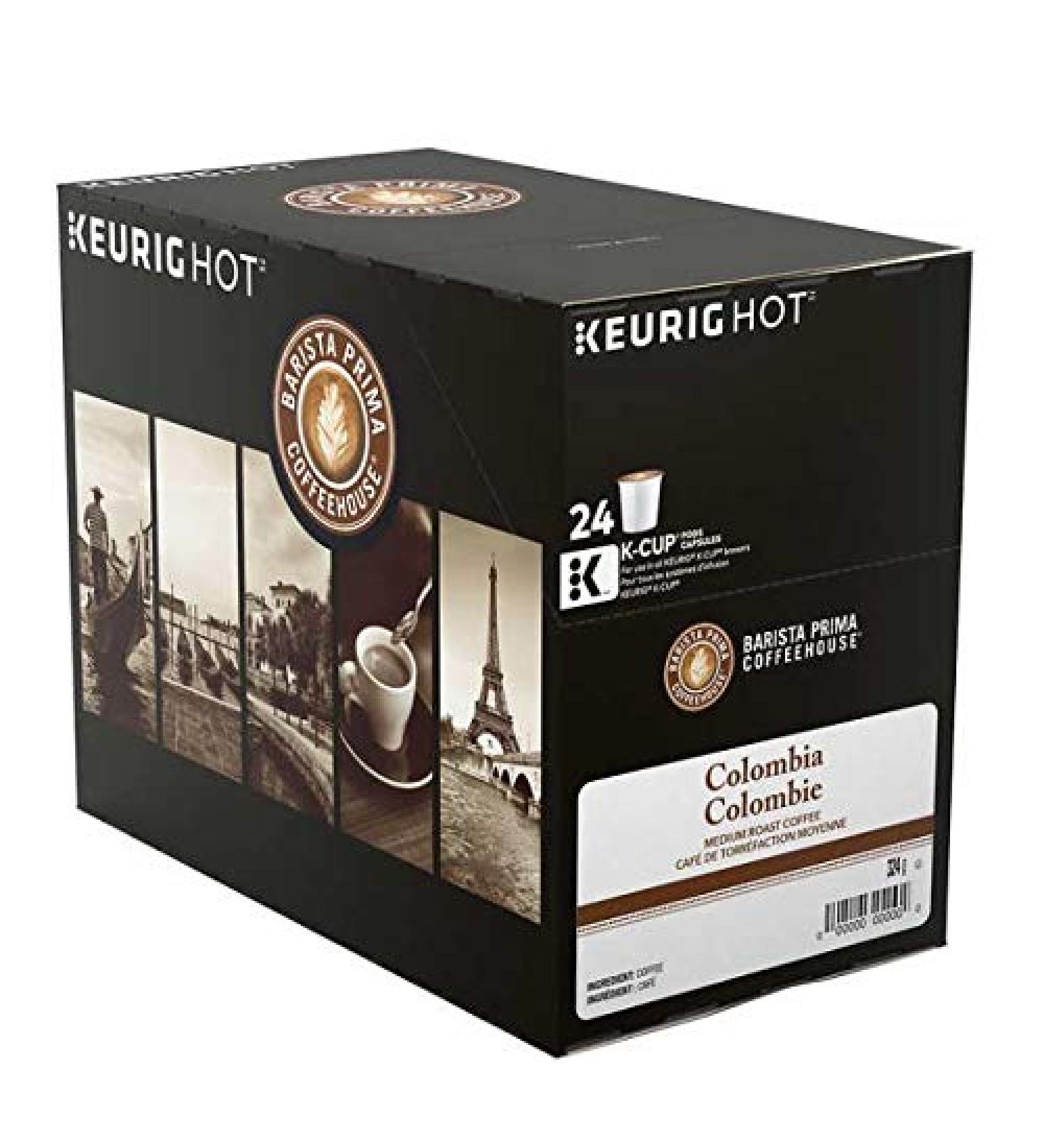 Keurig Barista Prima Columbia Medium Roast Coffee 96 K-Cup Coffee Pods for Keurig Brewers