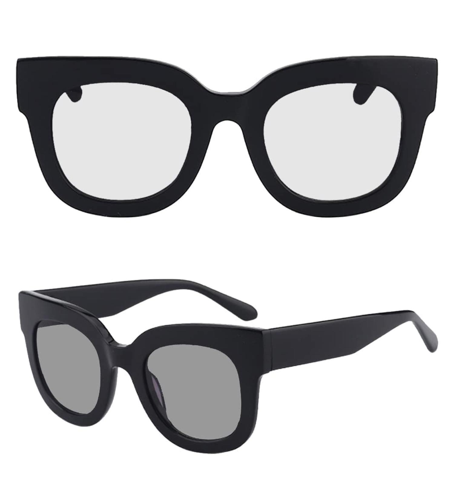 Blue Light Blocking Photochromic Glasses - Model A8045 Black | Stylish Eye Protection for Screen Use - Buy Online on GoSupps.com