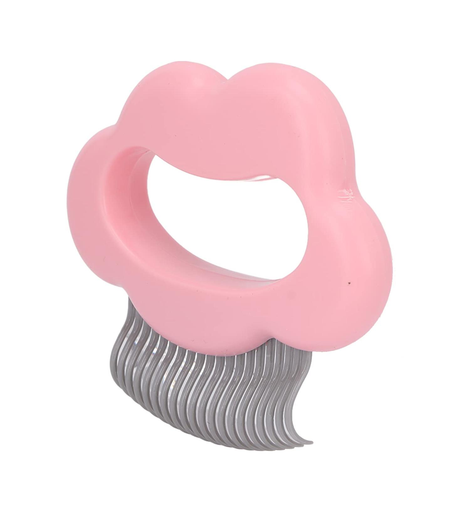 Buy Cat Comb - Skin-Friendly Elastic Half-Curved Massage Comb for Cats | Cat-Safe Exfoliating Grooming Tool in Pink - International Shipping Available - Buy Online on GoSupps.com