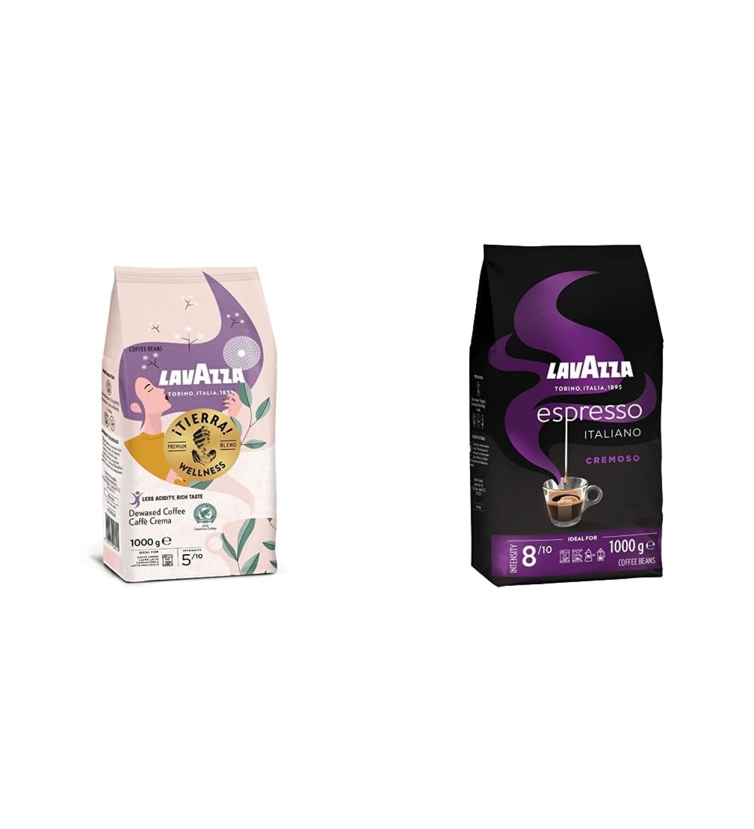 Lavazza Tierra Wellness Ground Coffee - Perfect for Mokka Kanne & Espresso Italiano Cremoso | Arabica & Robusta Beans Bundle - Buy Online on GoSupps.com