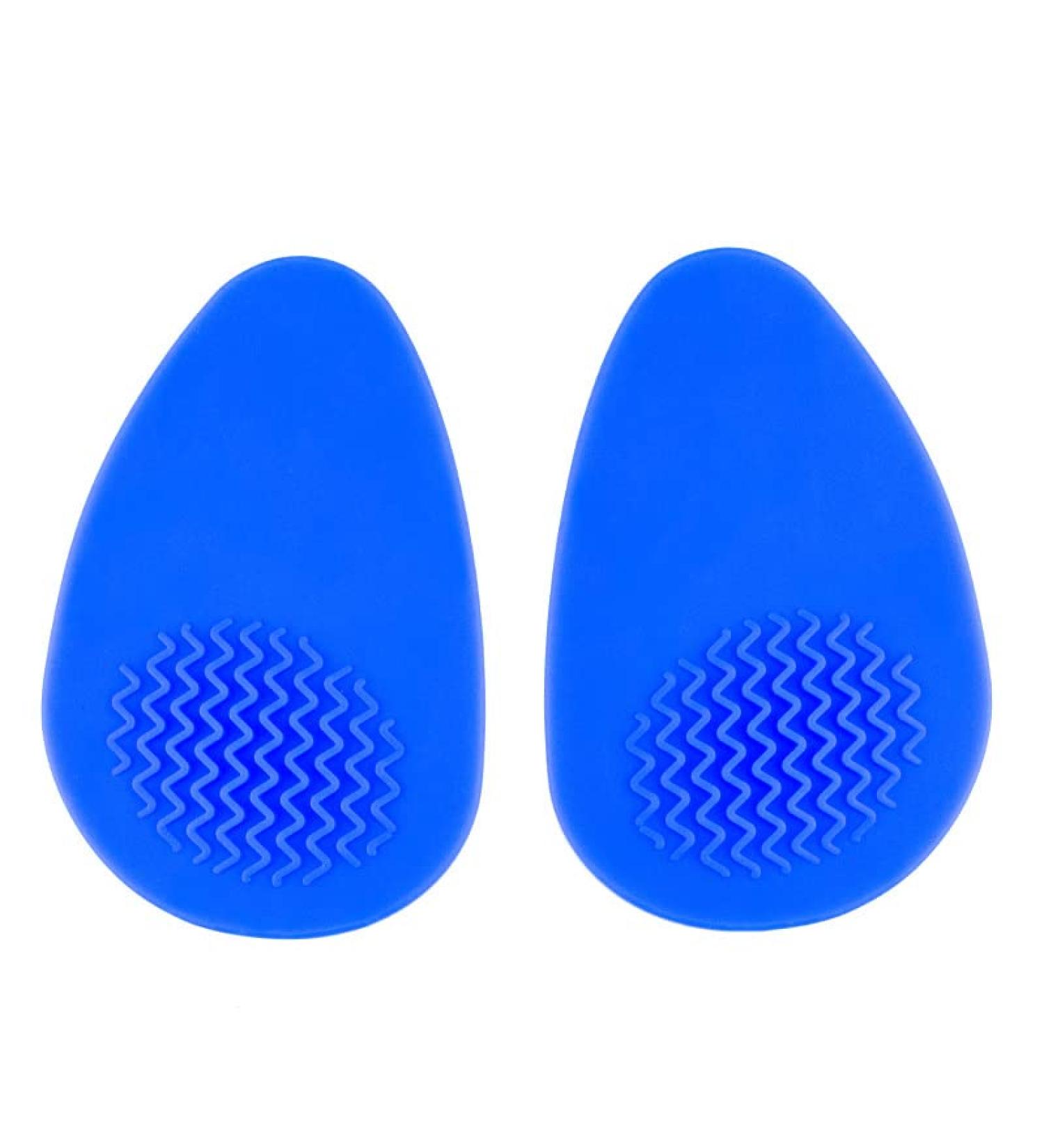 Silicone Shoe Heel Cups - Extra Soft Forefoot Cushions for Plantar Fasciitis & Pain Relief - Breathable Blue Foot Care - Buy Online on GoSupps.com