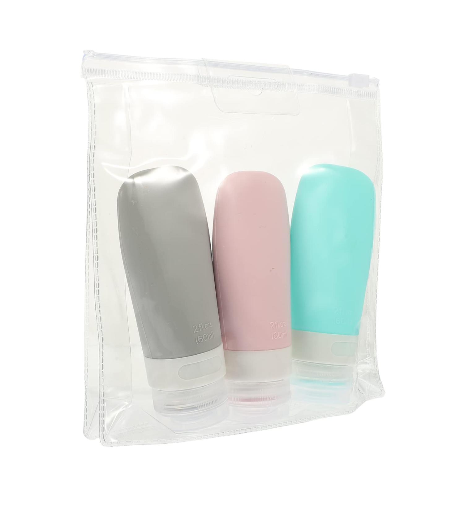 Mikinona 1 Set Silica Gel Bottle Cosmetic Travel Squeeze Bag - Buy Online on GoSupps.com