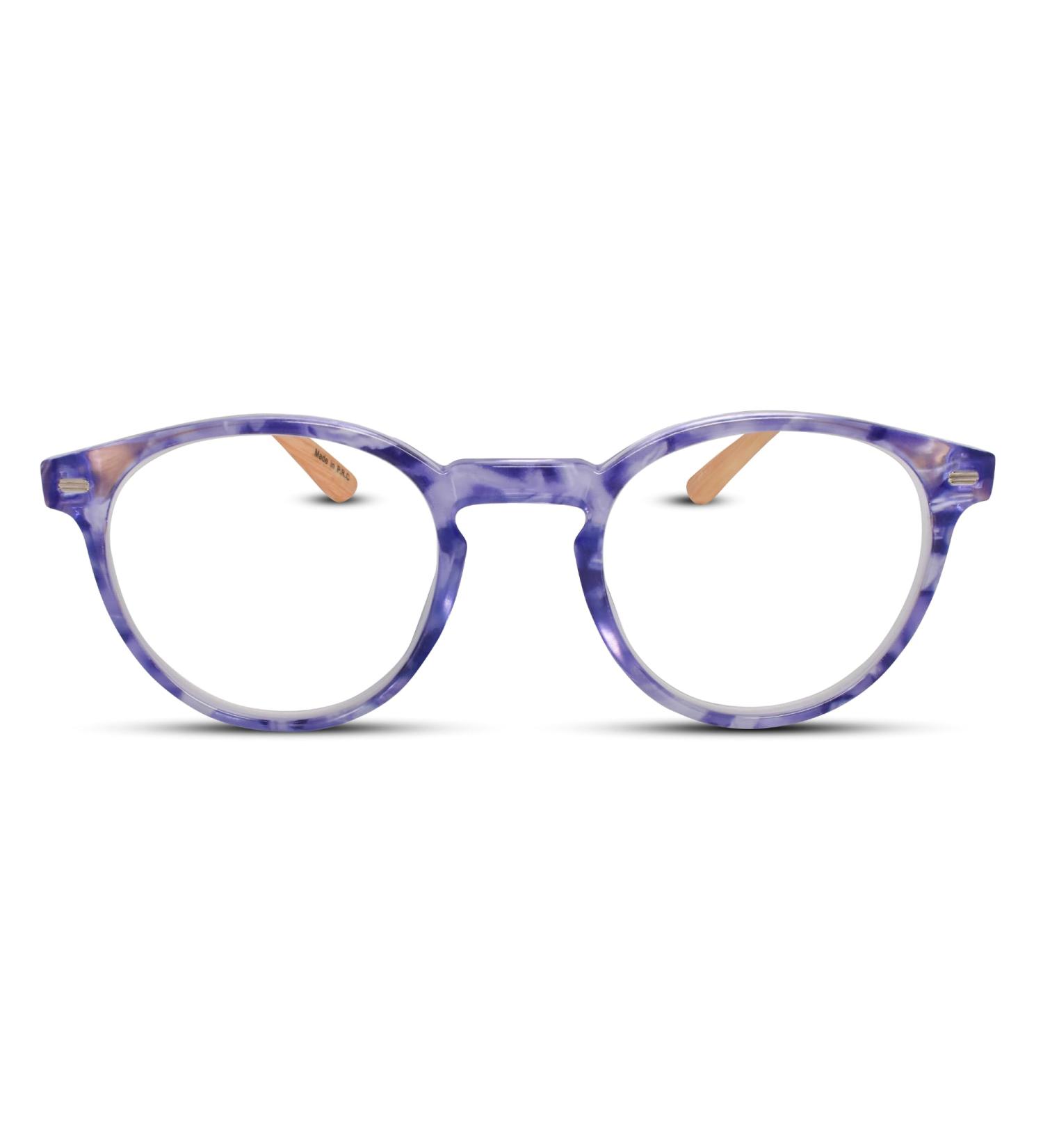 2SeeLife Bamboo Round Reading Glasses for Women - Stylish & Comfortable Purple Readers 2.5x - International Shipping Available - Buy Online on GoSupps.com