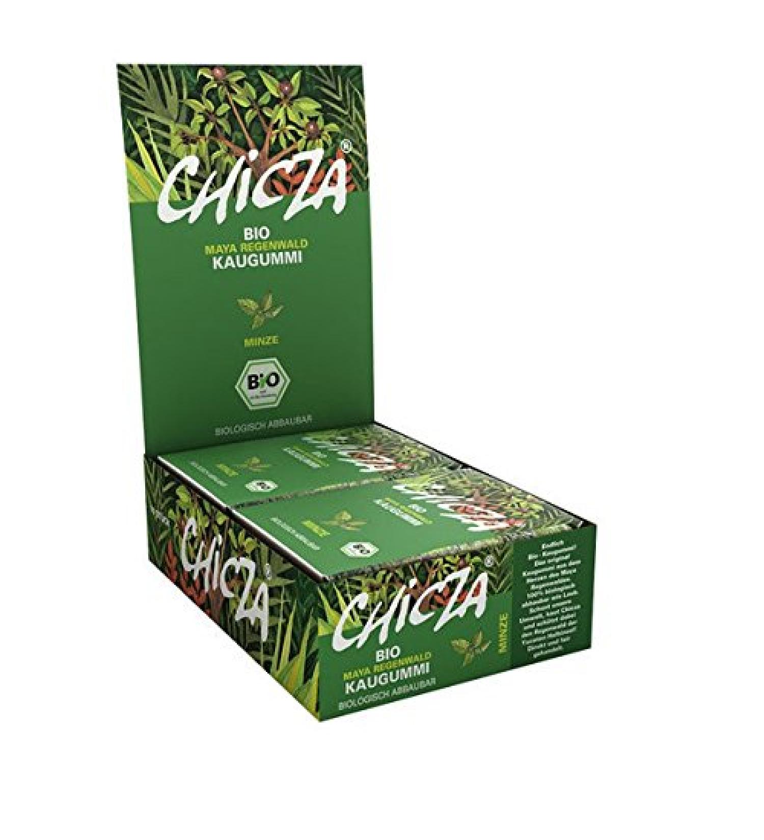 Pack of 10 CHICZA Organic Chewing Gum Mint 10x30 g