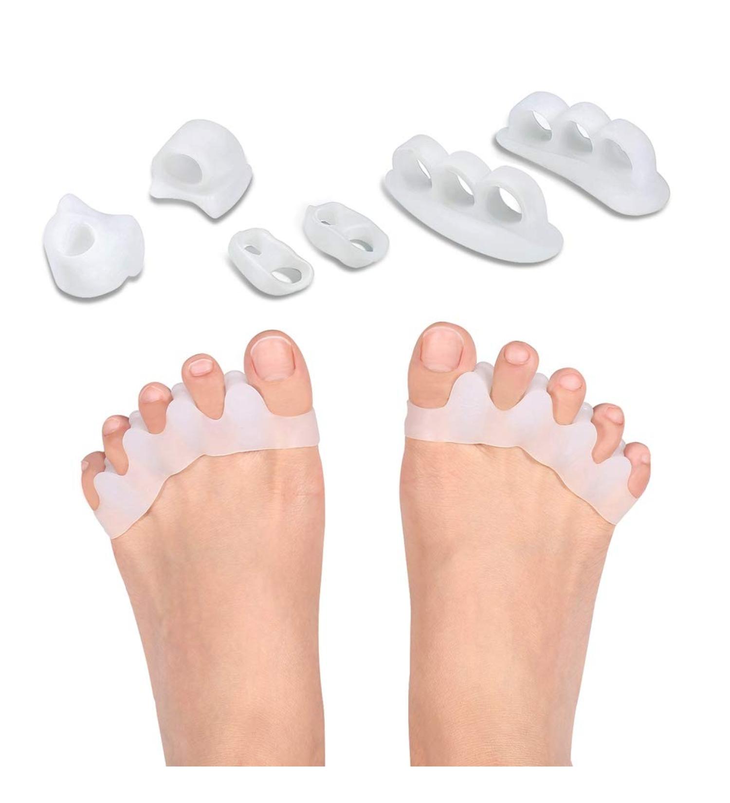 Gel Toe Separator Bunion Corrector for Pain Relief - Hallux Valgus & Hammer Toe Straightener Spacers for Women & Men - Buy Online on GoSupps.com