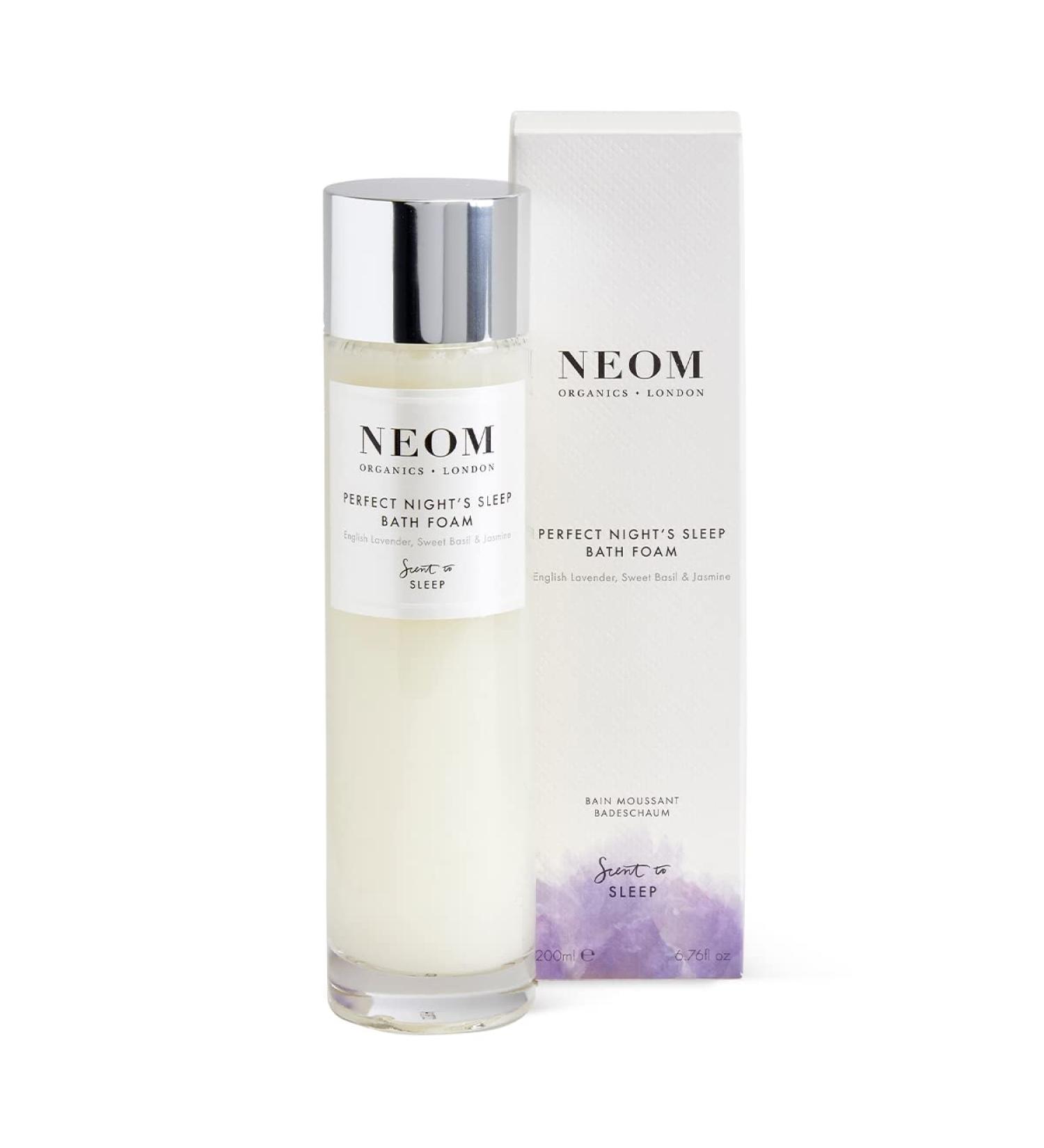 NEOM Perfect Nights Sleep Bath Foam 6.76 fl oz - Lavender & Jasmine | Coconut & Almond Oil | Vegan & Cruelty Free - Buy Online on GoSupps.com