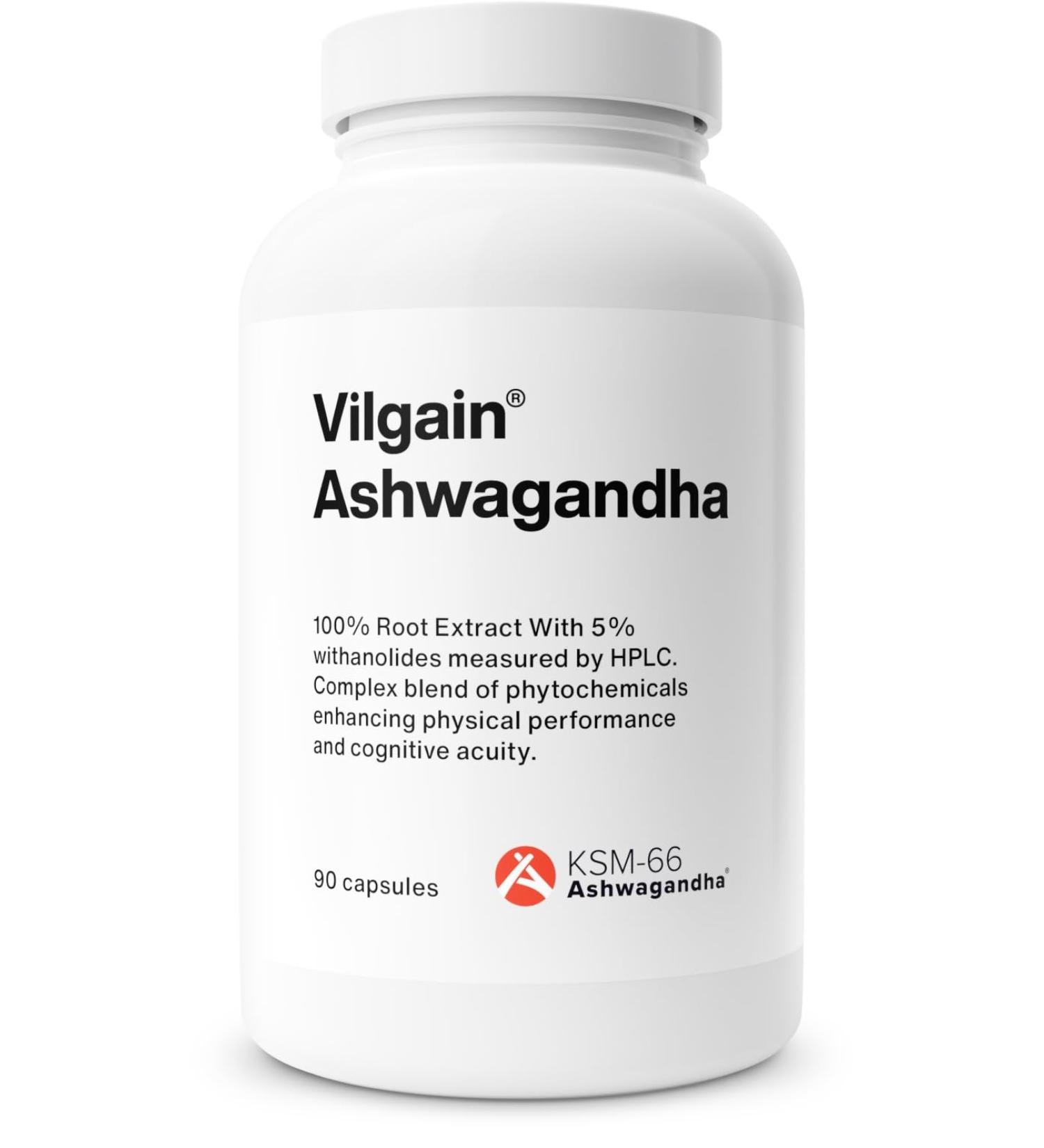 Vilgain Ashwagandha KSM-66 | Anti-Stress & Memory Support | 90 Capsules | Boost Physical Performance - Buy Online on GoSupps.com